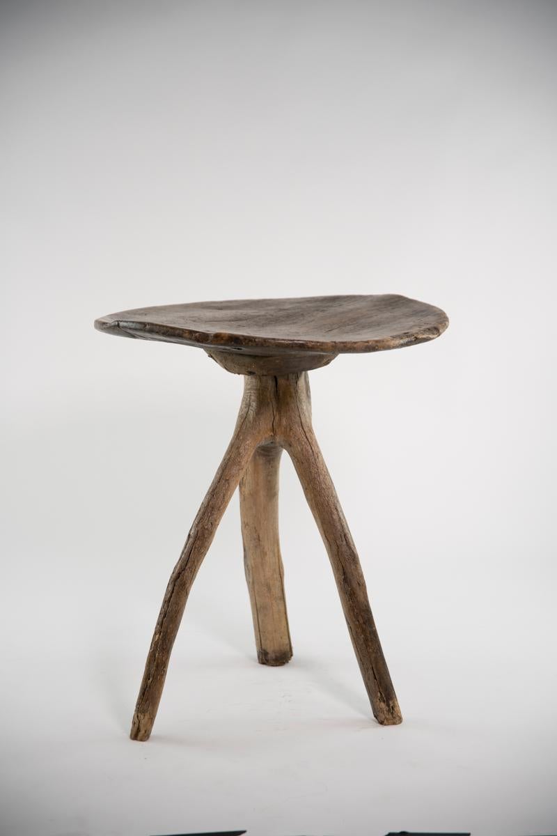 British Primitive Three Legged Table For Sale