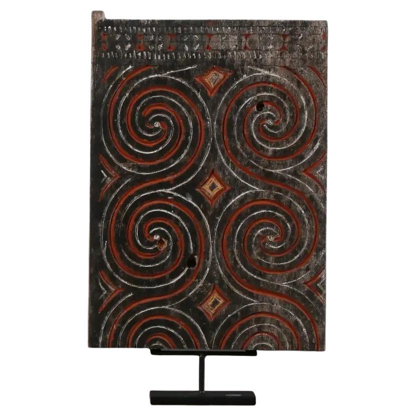 Primitive Toraja Carved Wooden Panel – Colorful M Size