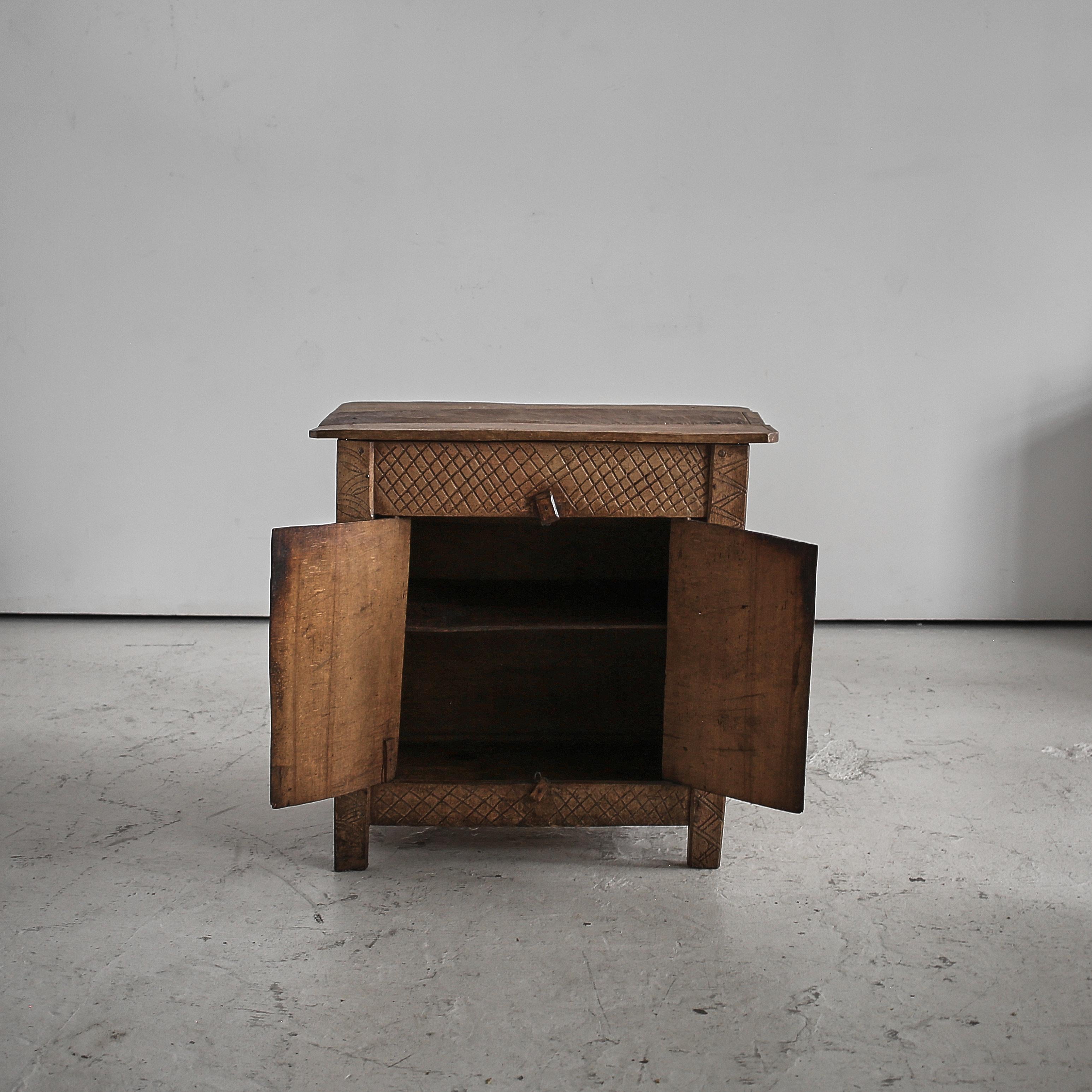 Early 19th Century Primitive Transylvanian Wabi Sabi Mountain Cupboard