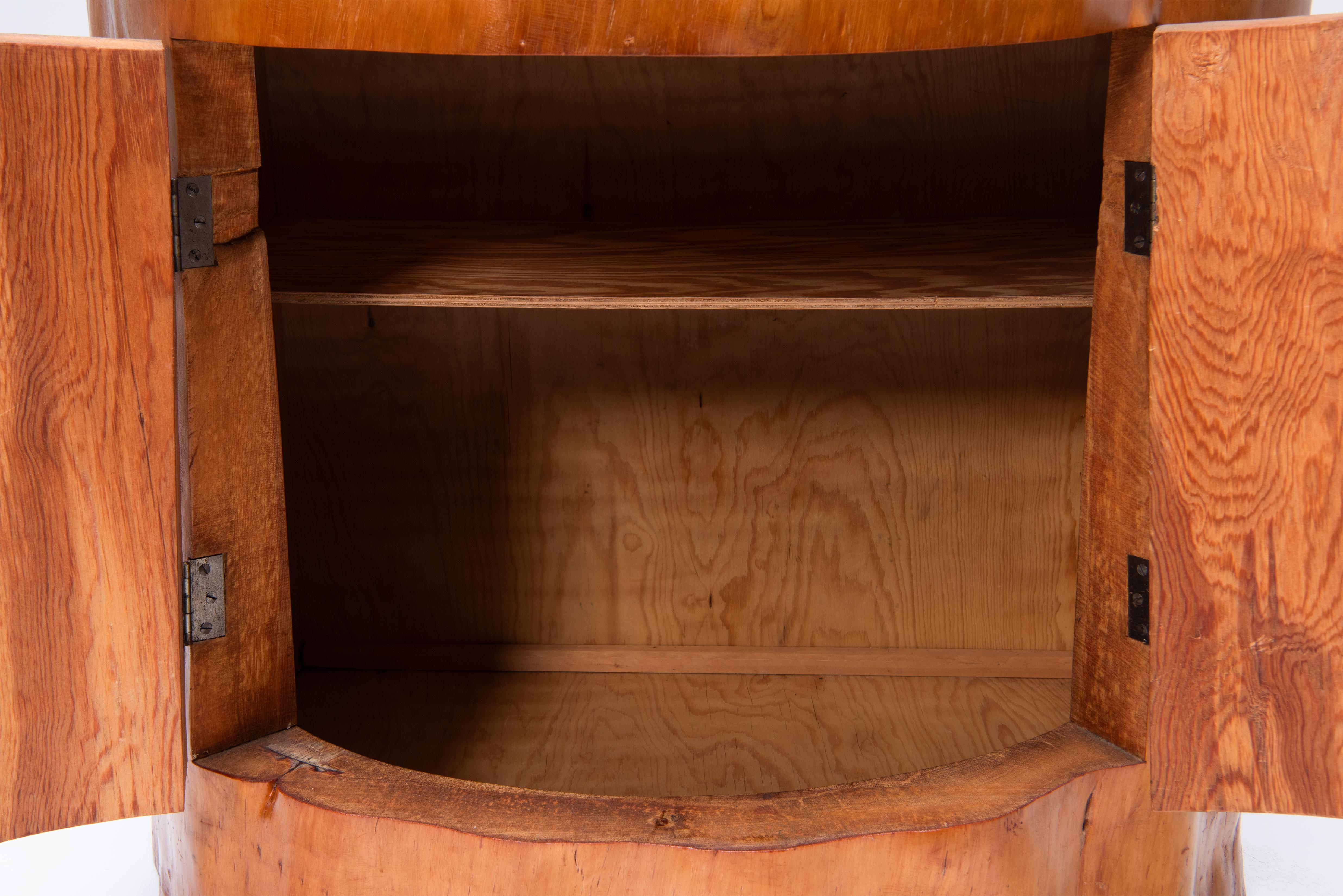 Primitive Tree Trunk Cabinet / Bar 2