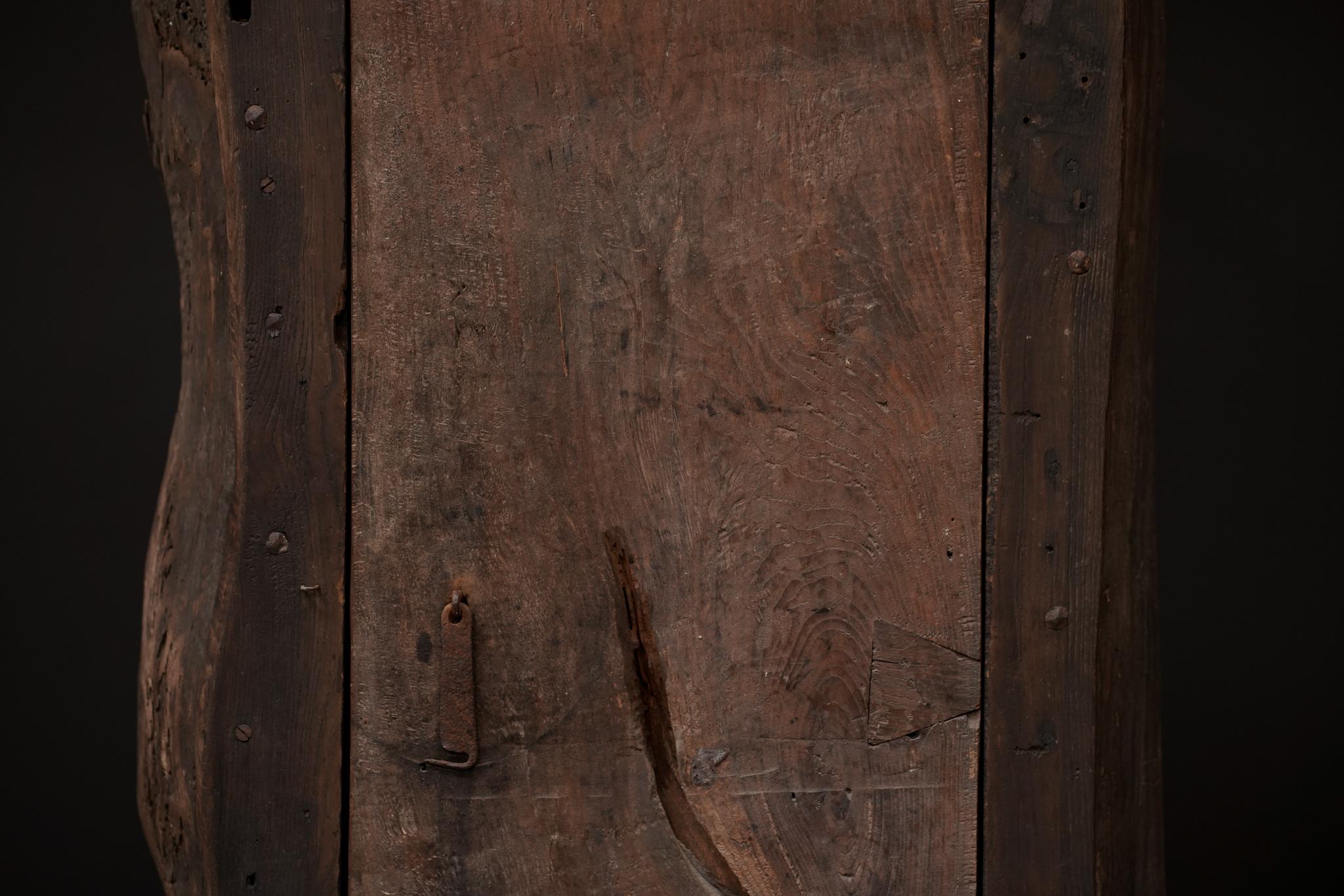 Mid-20th Century Primitive Tree Trunk Cabinet For Sale