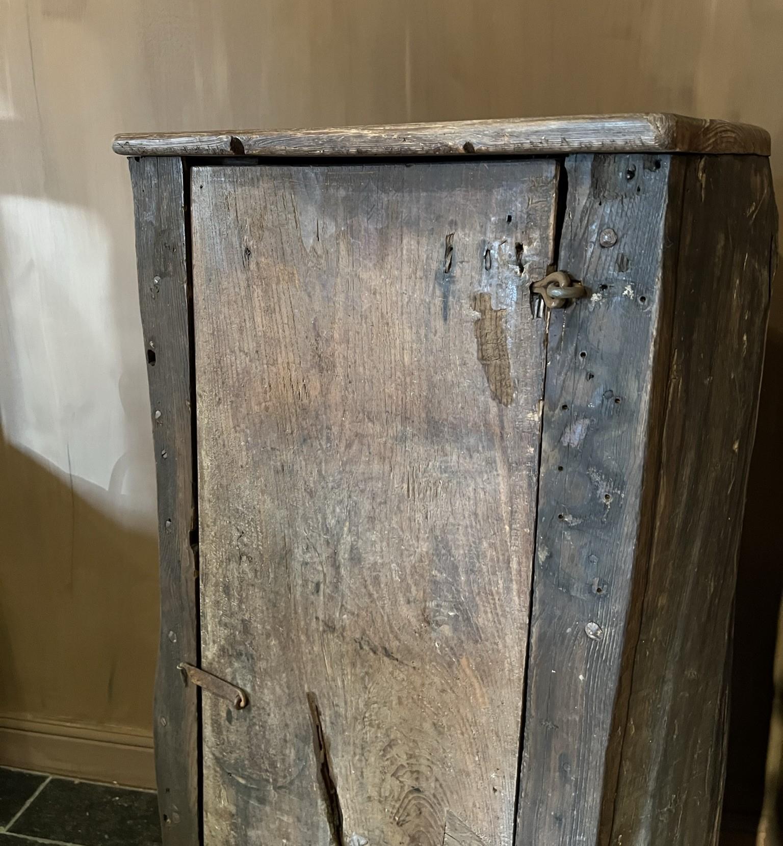 Primitive Tree Trunk Cupboard, 19th Century For Sale 2