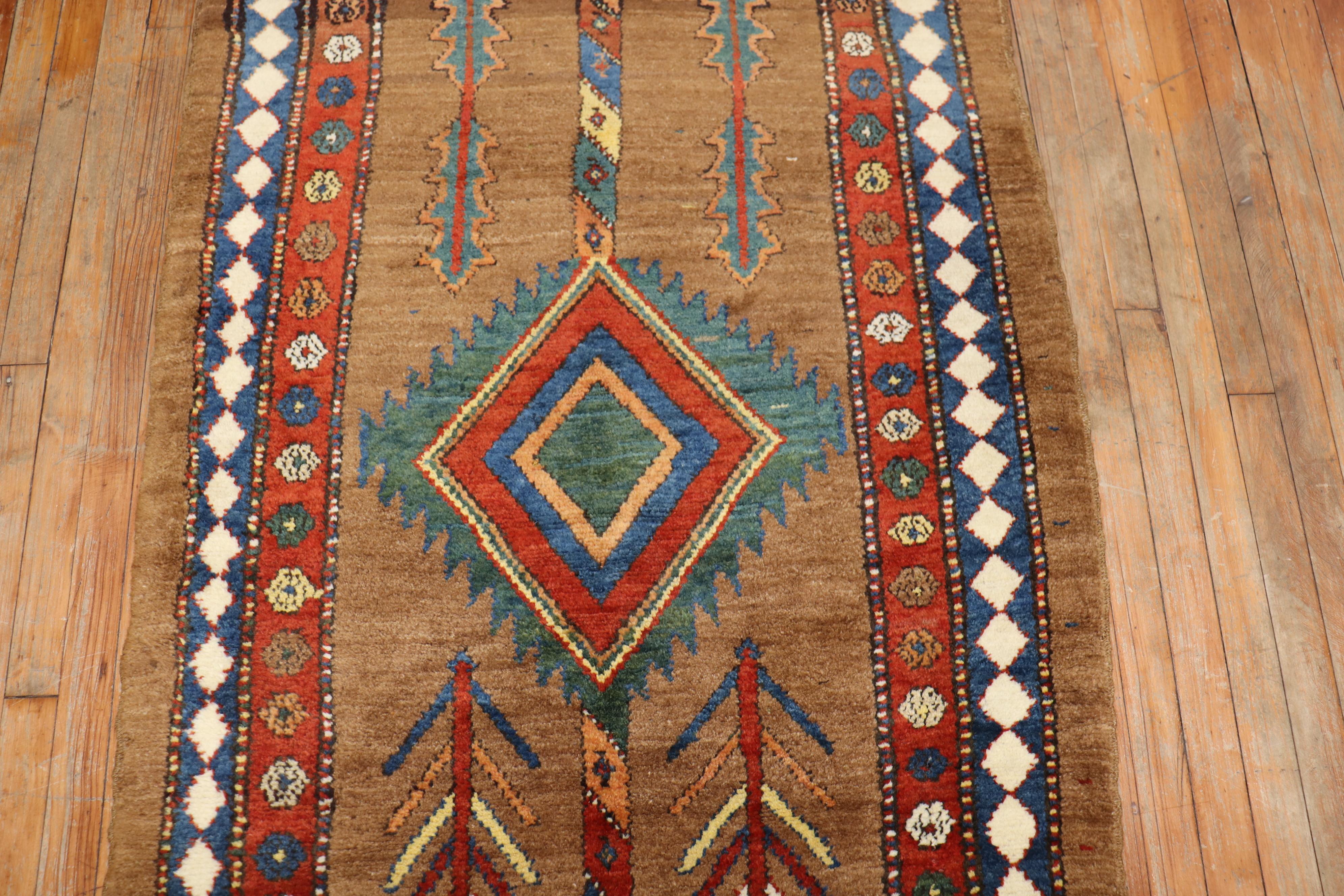 Spectacular Tribal Persian Serab Runner In Good Condition For Sale In New York, NY