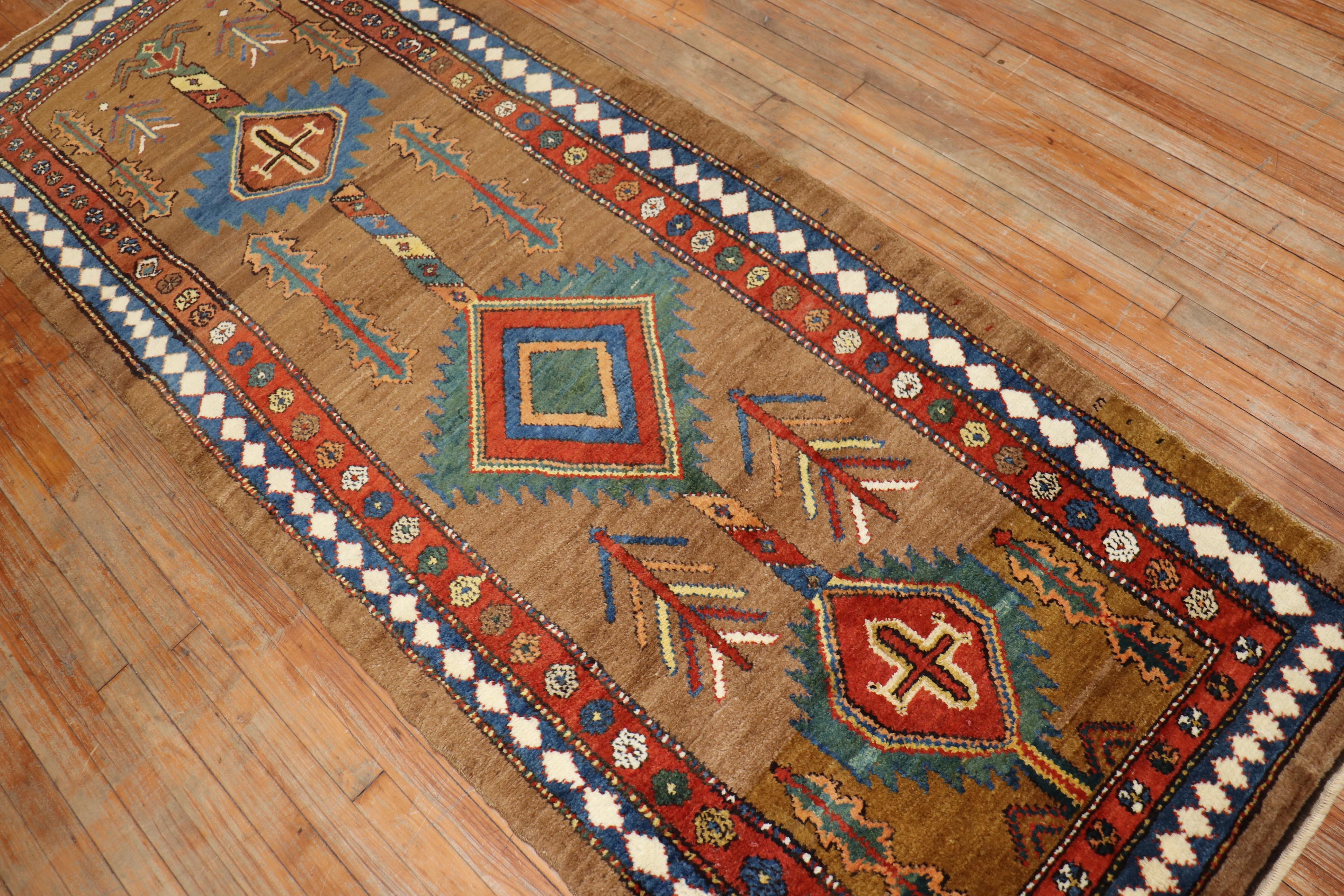 Early 20th Century Spectacular Tribal Persian Serab Runner For Sale