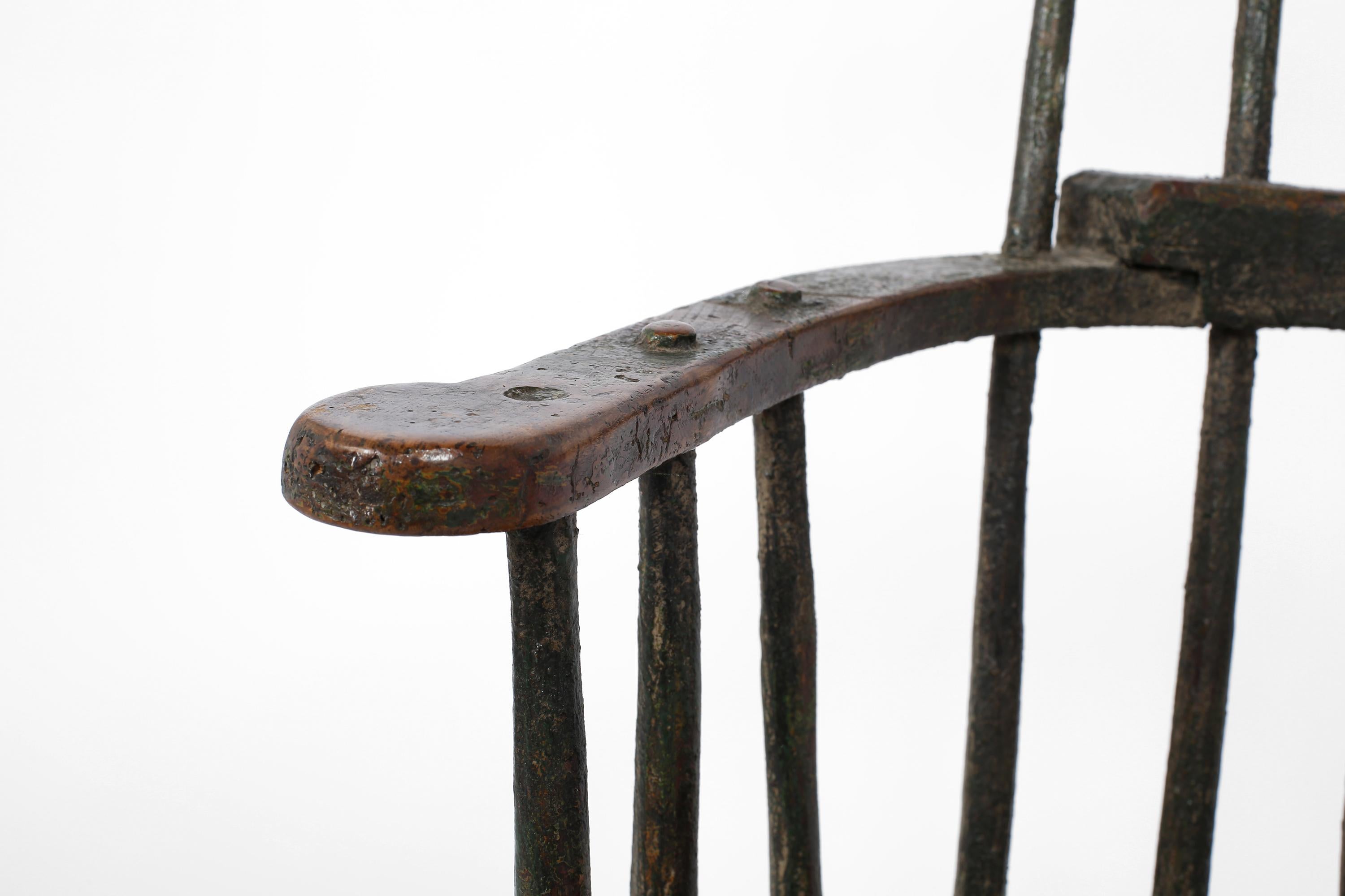 Primitive Vernacular Windsor Stick Back Folk Chair 6