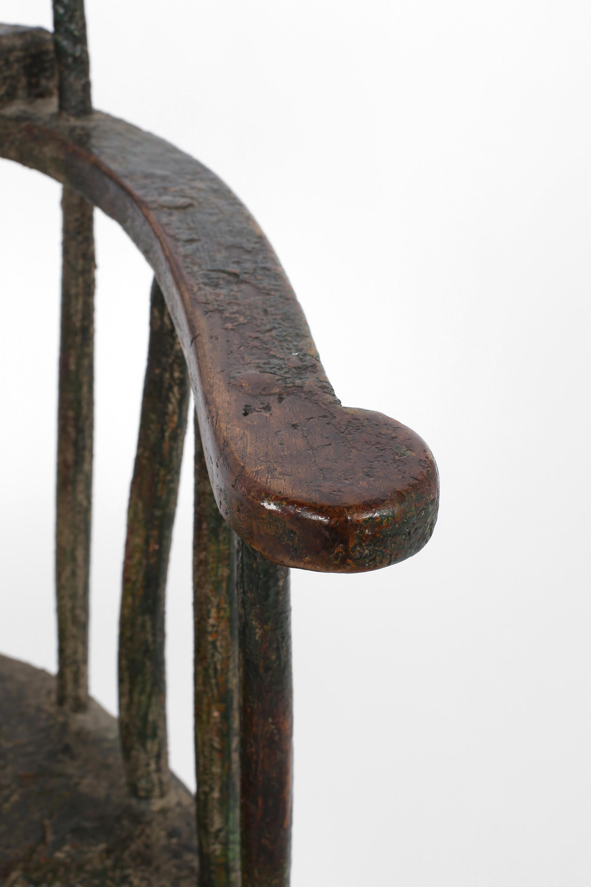 Primitive Vernacular Windsor Stick Back Folk Chair 7