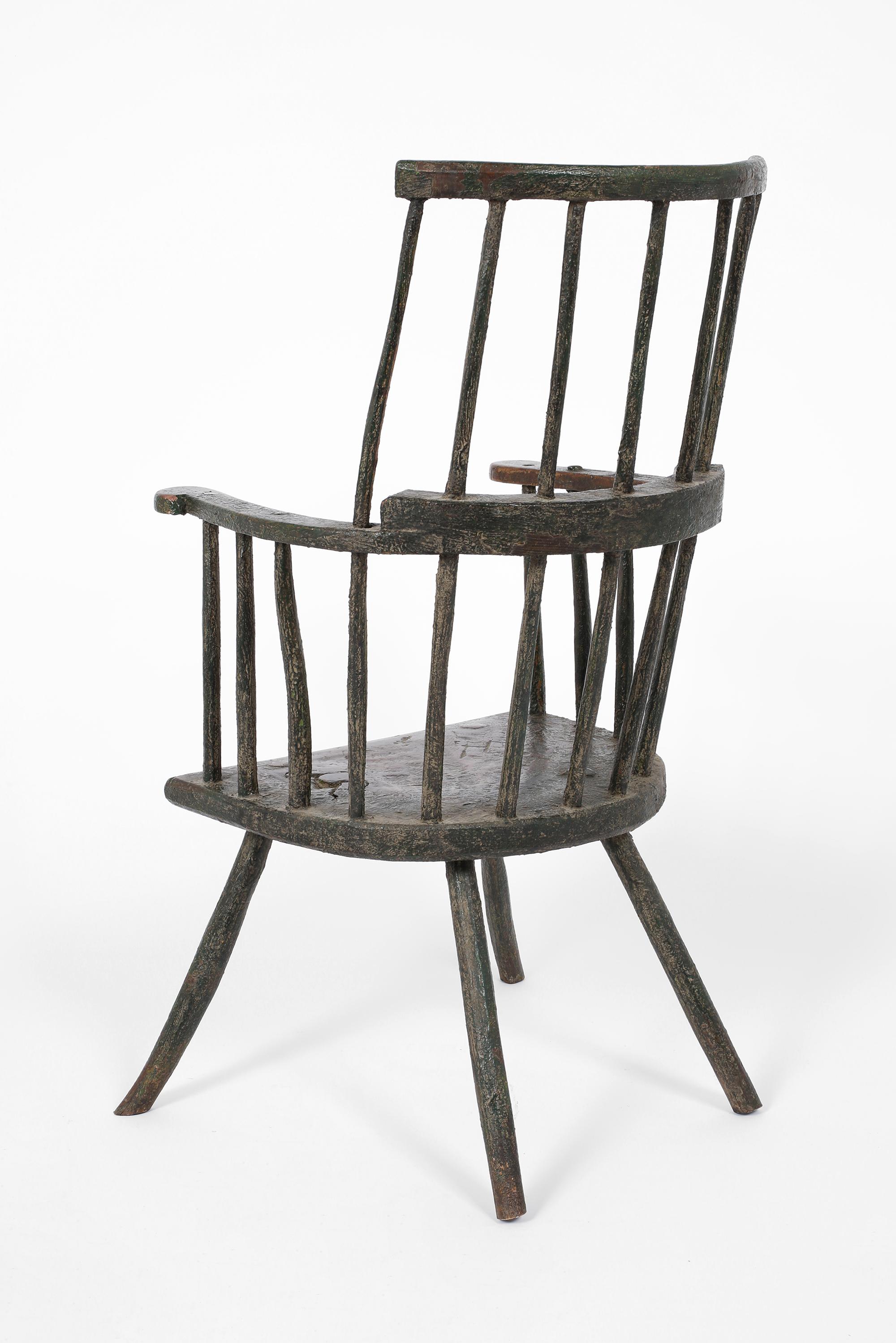 Welsh Primitive Vernacular Windsor Stick Back Folk Chair