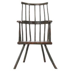Primitive Vernacular Windsor Stick Back Folk Chair