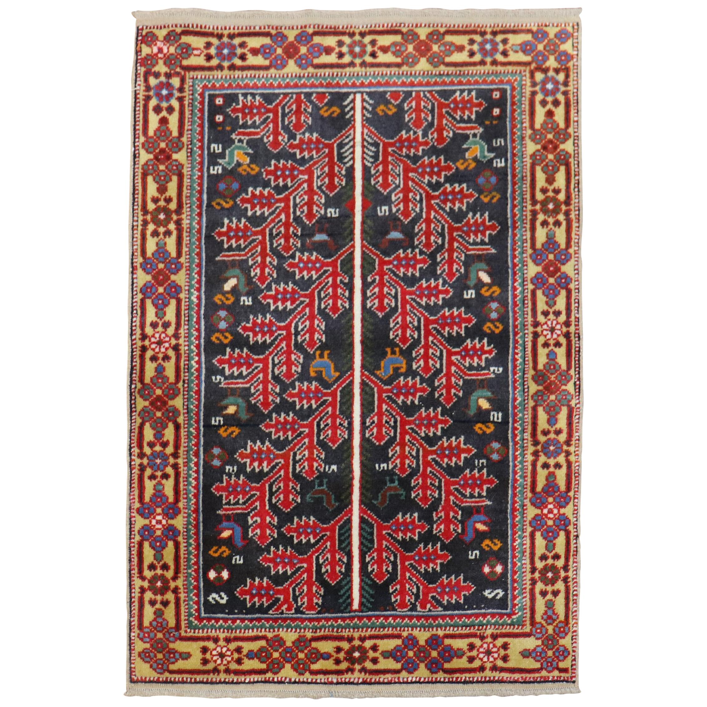 Primitive Vintage Persian Scatter Rug