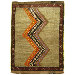 Primitive Vintage Turkish Rug