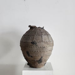 Primitive Wabi Sabi 18Th C. Black Terracotta Portuguese Vessel