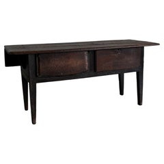 Antique Primitive Wabi Sabi 18Th C. Portuguese Chestnut Prep/Console Table