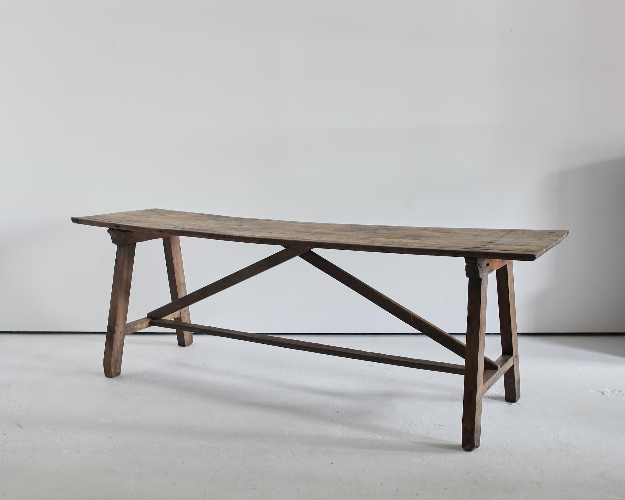 18th Century and Earlier Primitive Wabi Sabi 18th Century Portuguese Dinning Table