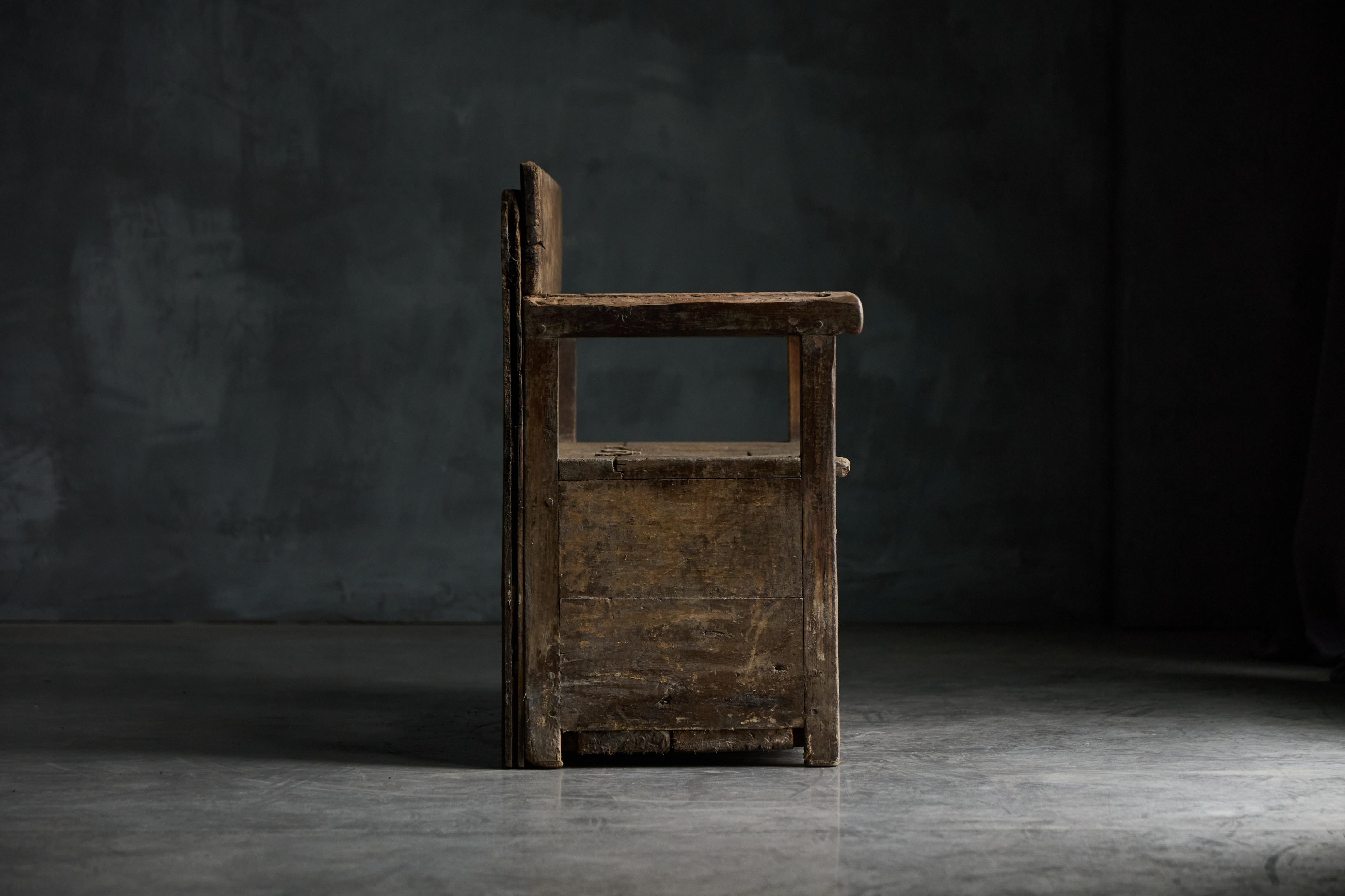 Banc rustique et rustique Wabi Sabi, France, 19ème siècle en vente 3