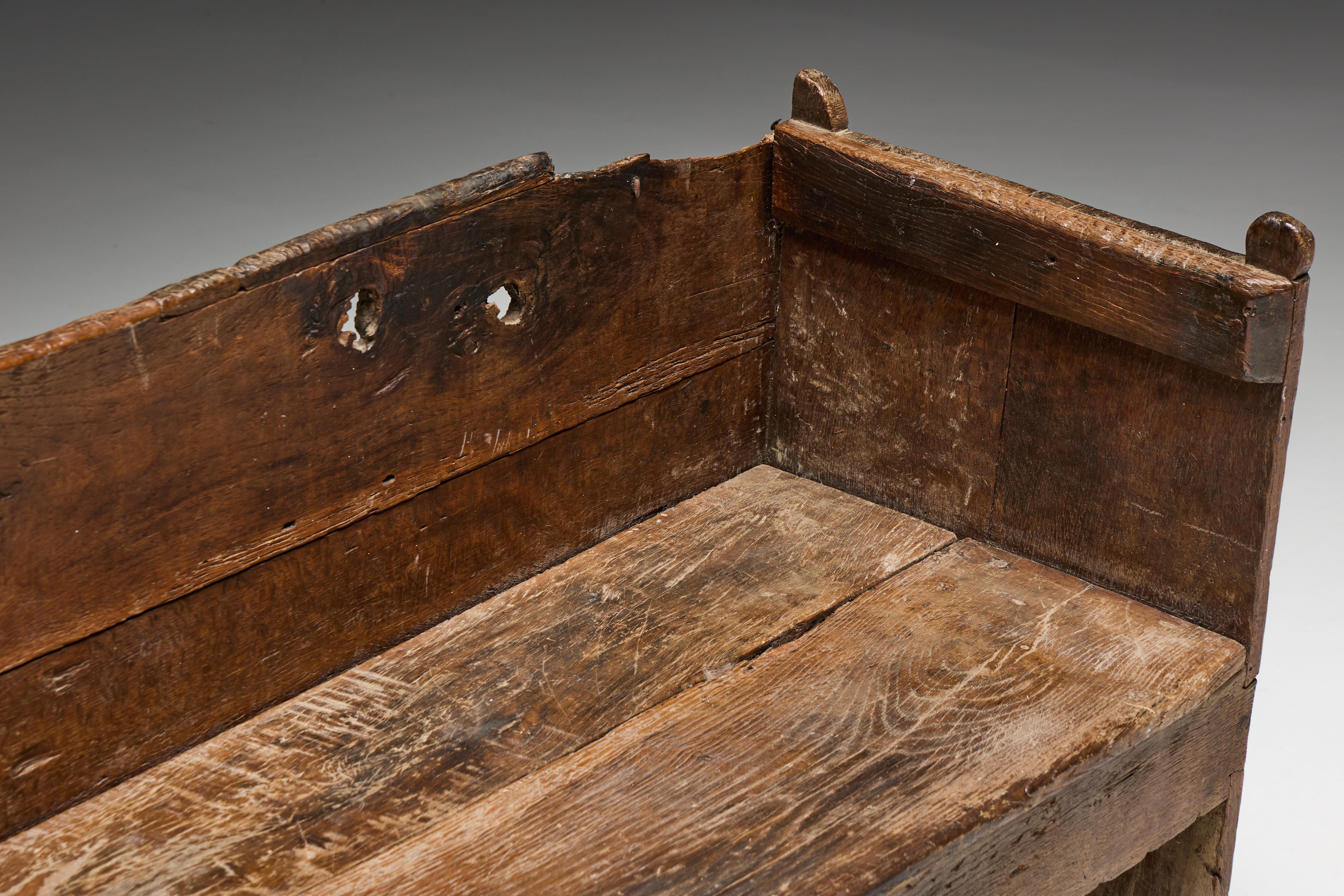 Banc rustique Wabi Sabi, France, 19ème siècle en vente 4