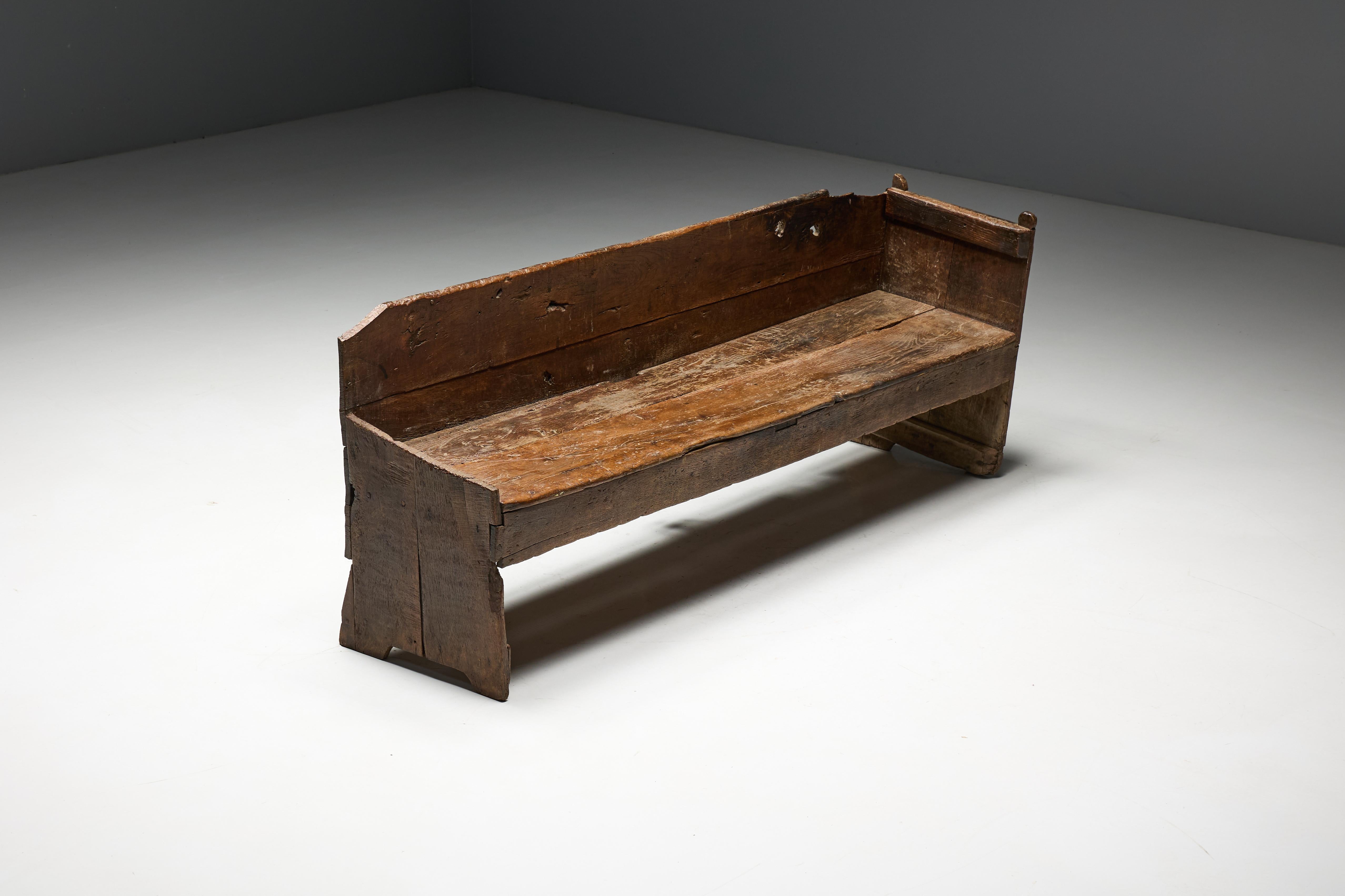 Banc rustique Wabi Sabi, France, 19ème siècle en vente 10