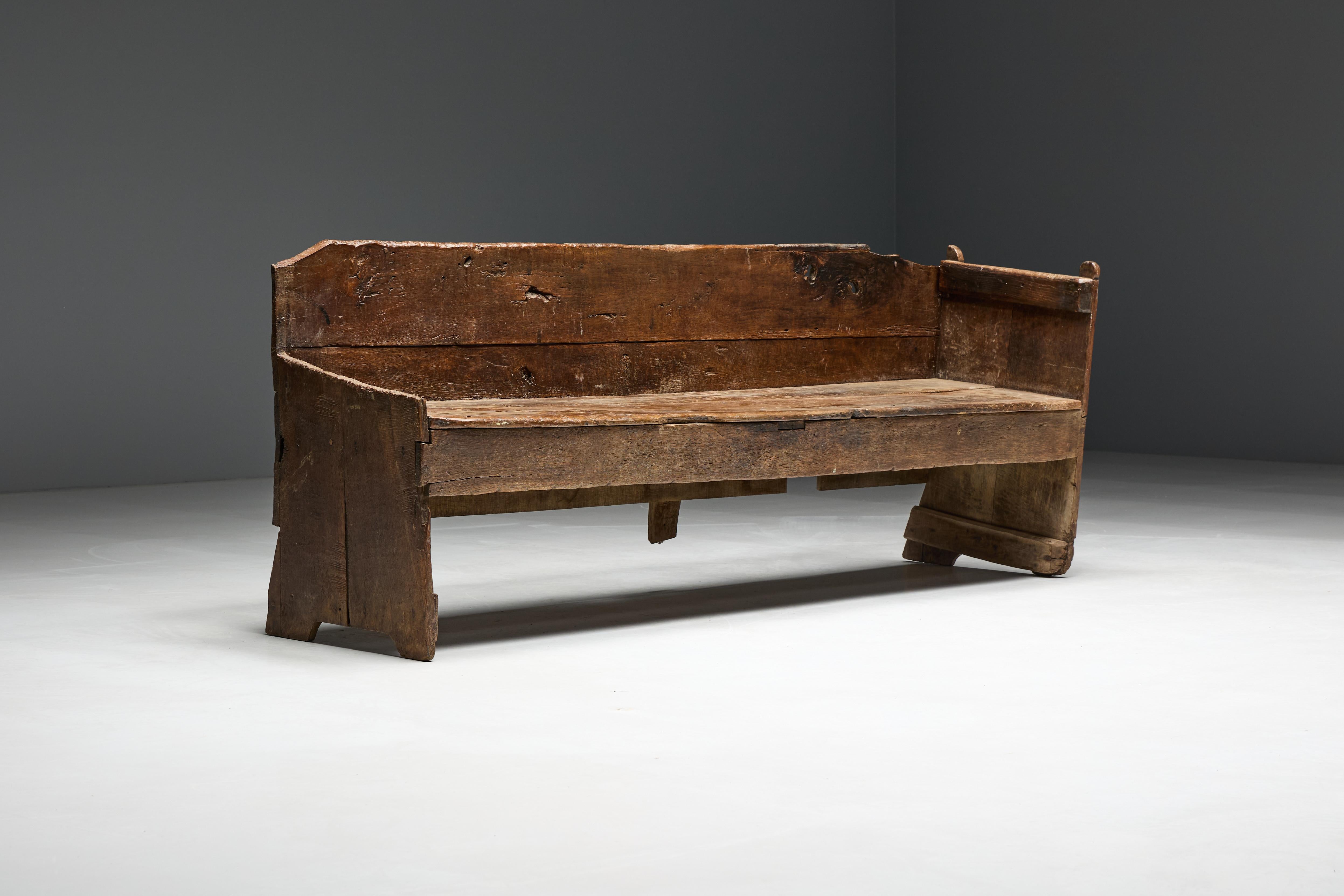 Français Banc rustique Wabi Sabi, France, 19ème siècle en vente
