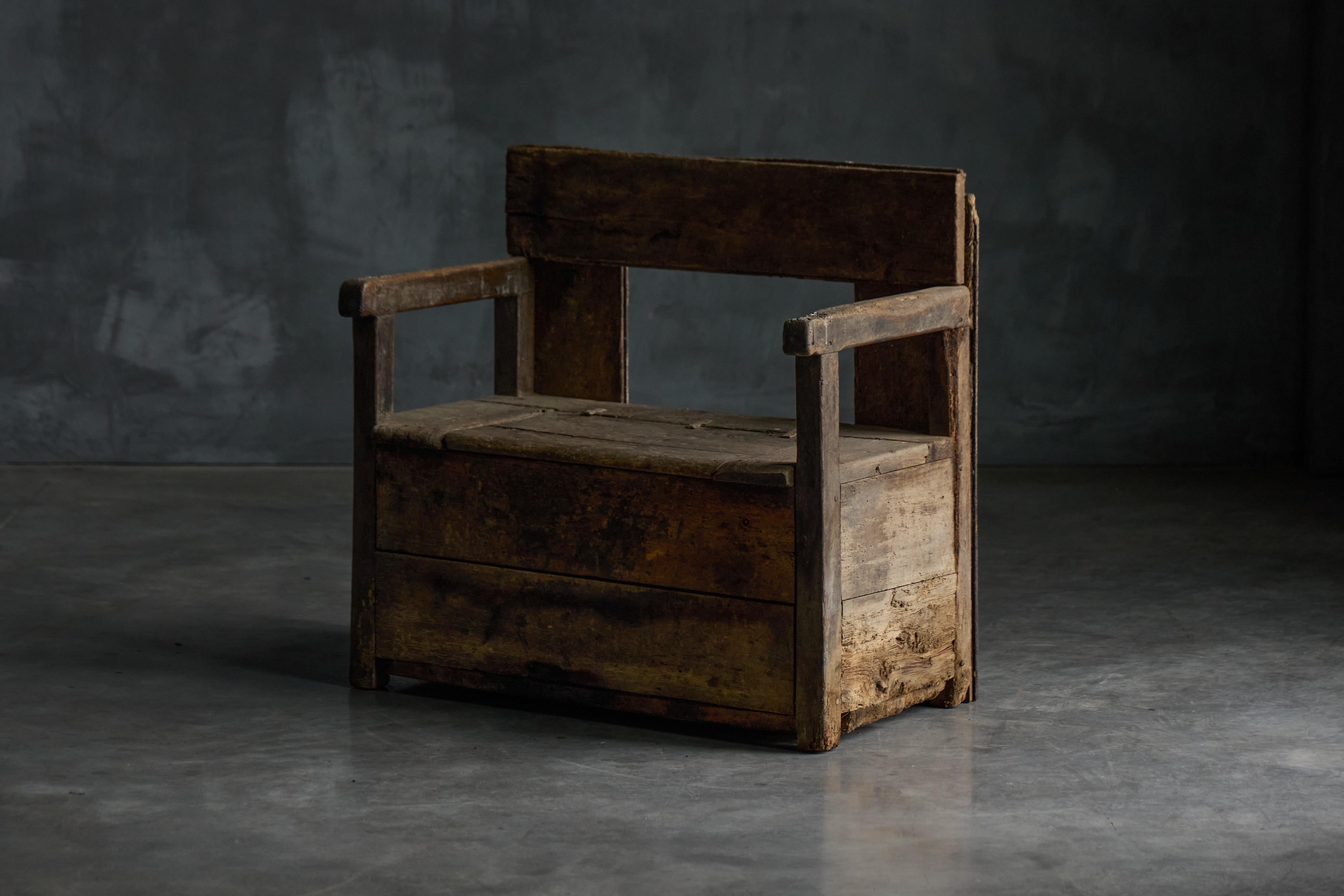 XIXe siècle Banc rustique et rustique Wabi Sabi, France, 19ème siècle en vente