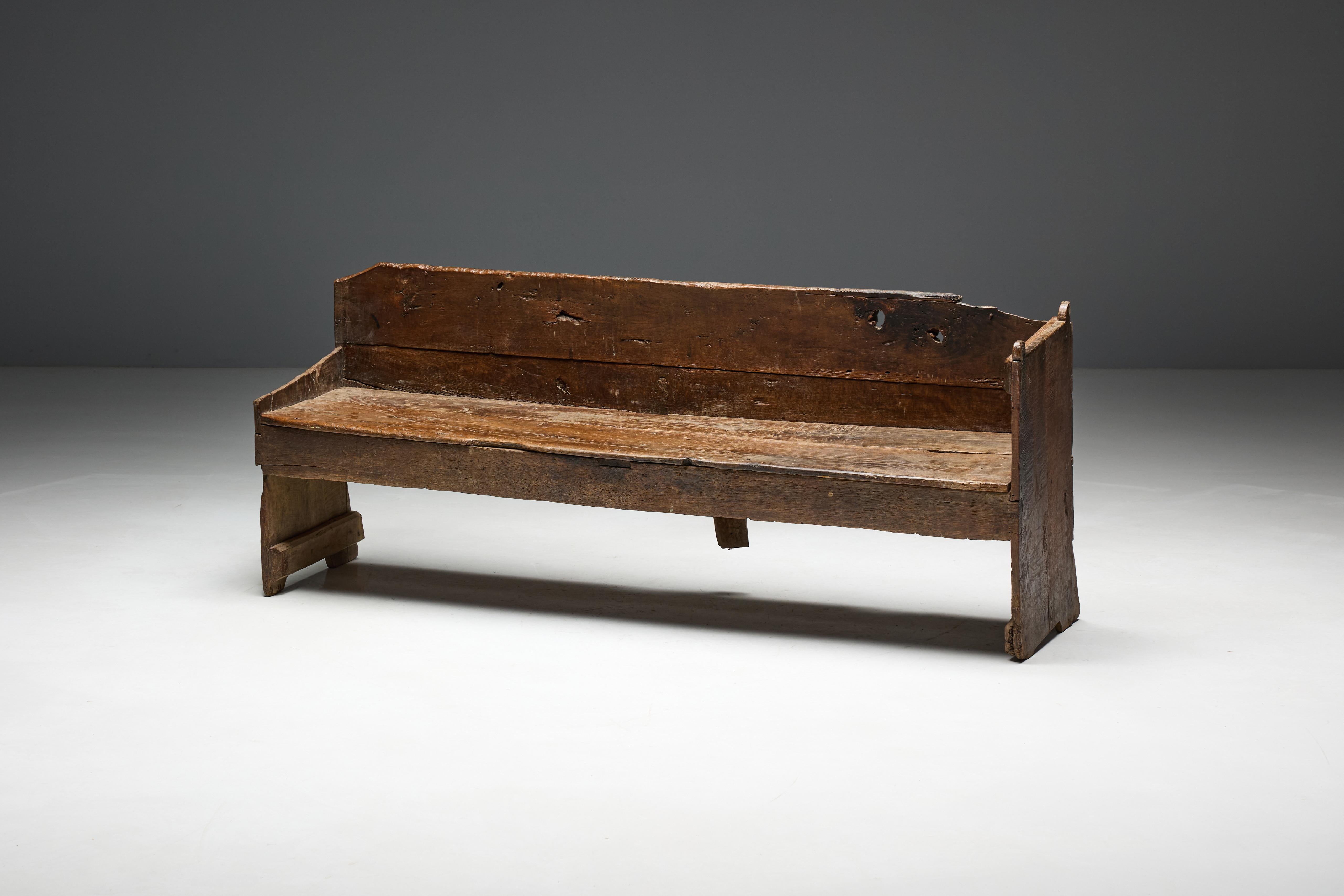Banc rustique Wabi Sabi, France, 19ème siècle en vente 2