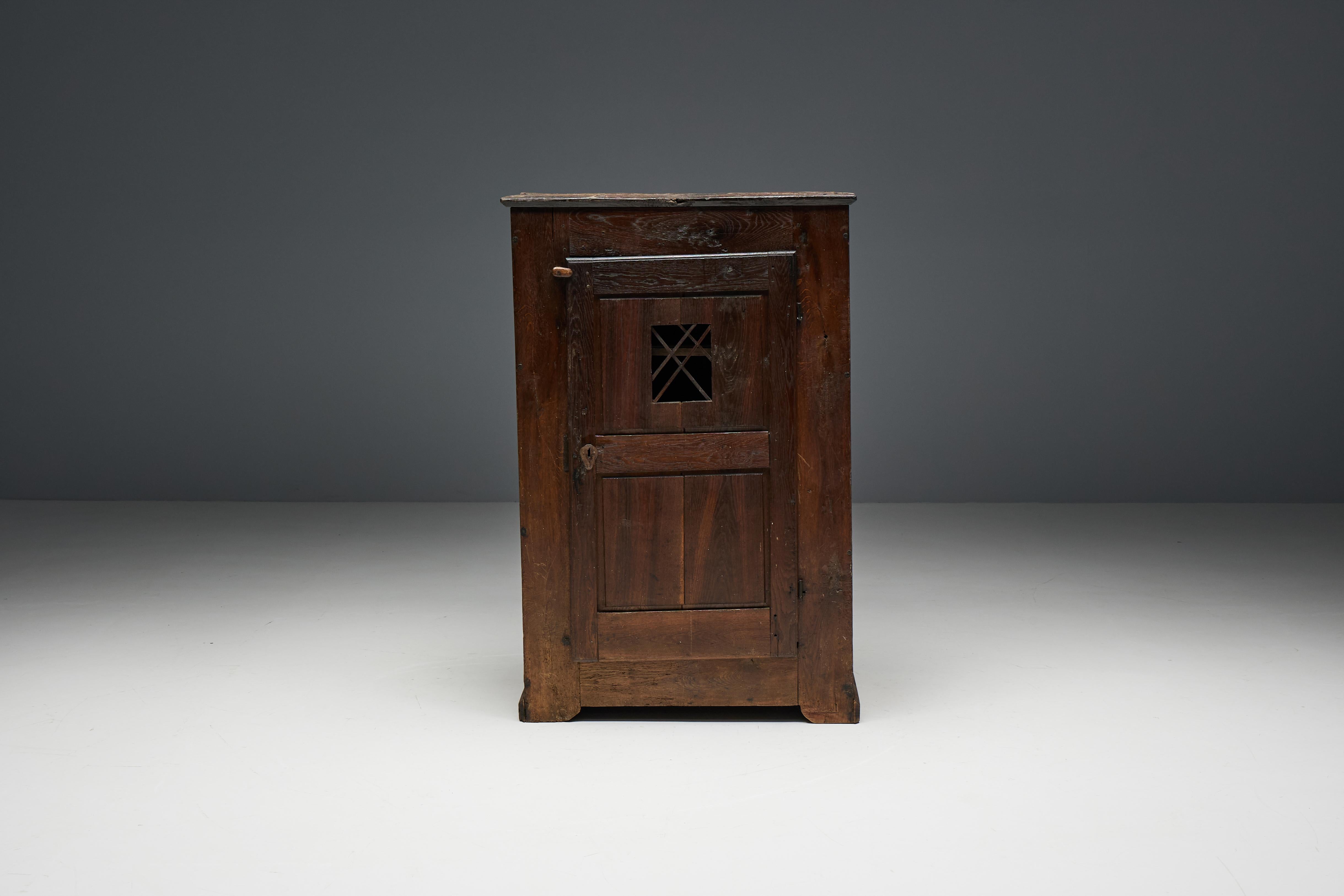 Legno Gabinetto primitivo Wabi Sabi, Francia, XIX secolo in vendita