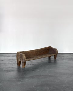 Primitive Wabi Sabi Dug-Out Caldas Style Elm Bench