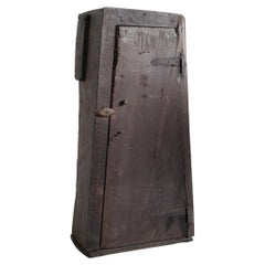 Primitive Wabi Sabi Early 19Th C. Pyrenean Dug-Out Cupboard