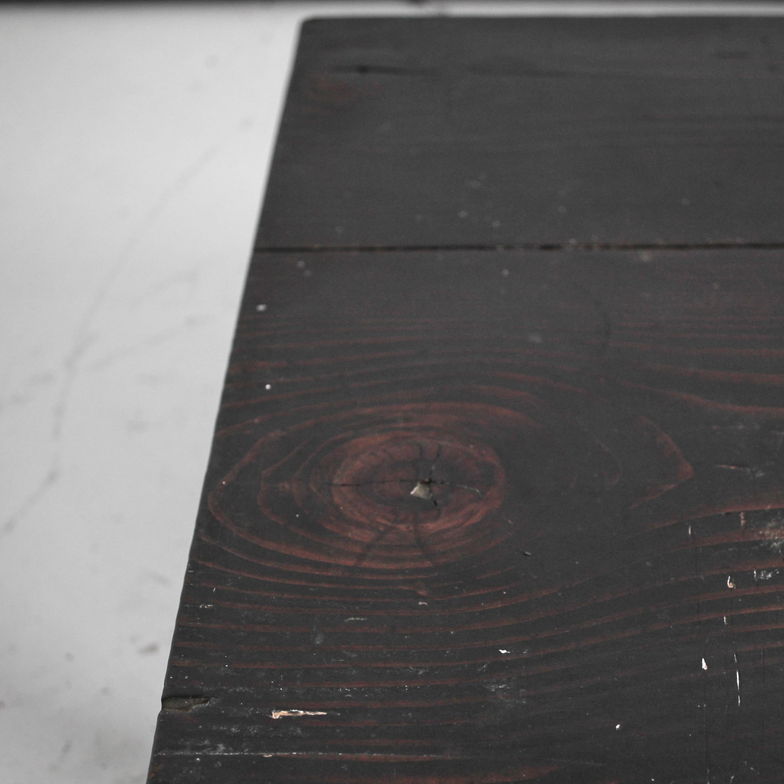 Mesa de té/café japonesa rústica Wabi Sabi de la época Meiji en venta 3