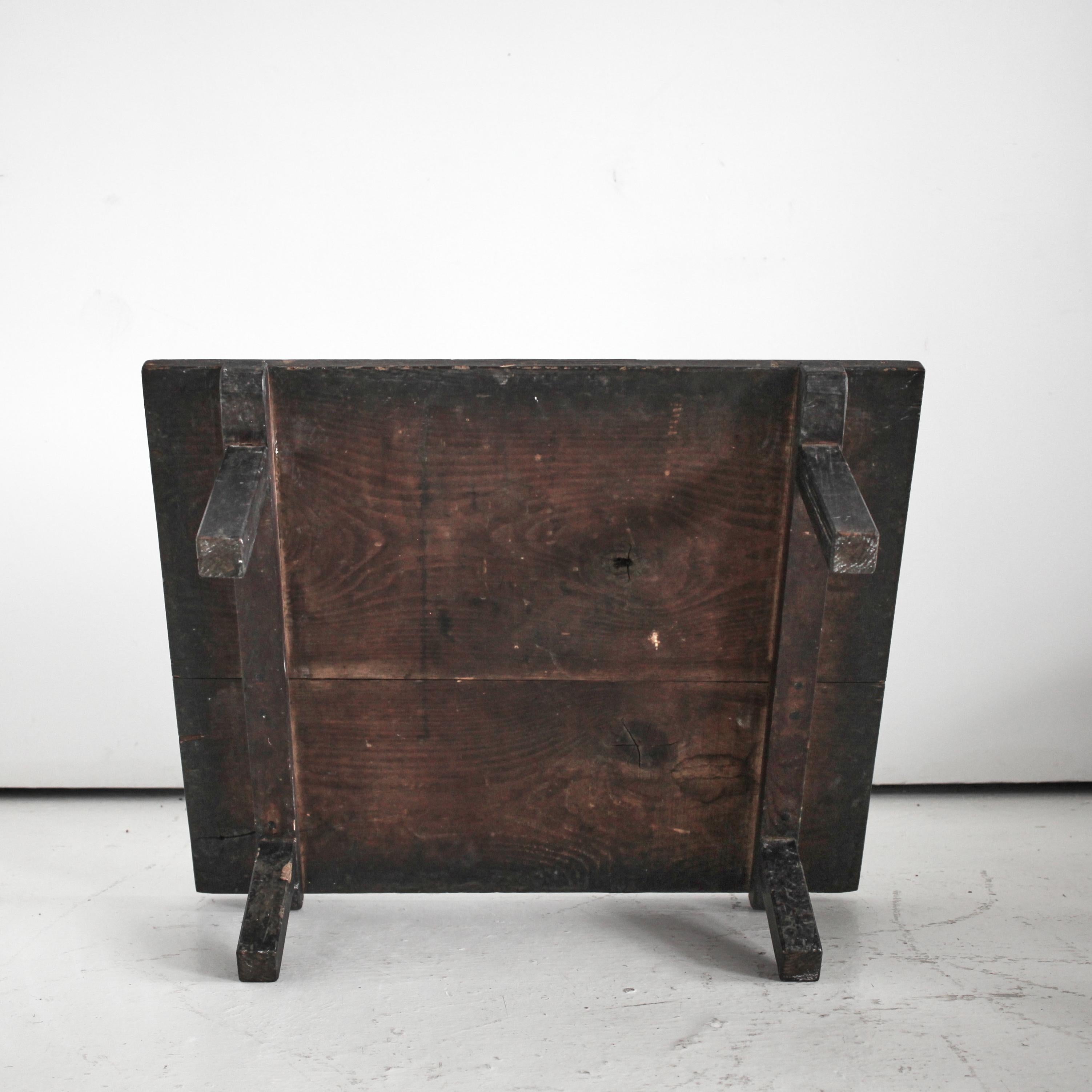 Mesa de té/café japonesa rústica Wabi Sabi de la época Meiji en venta 4