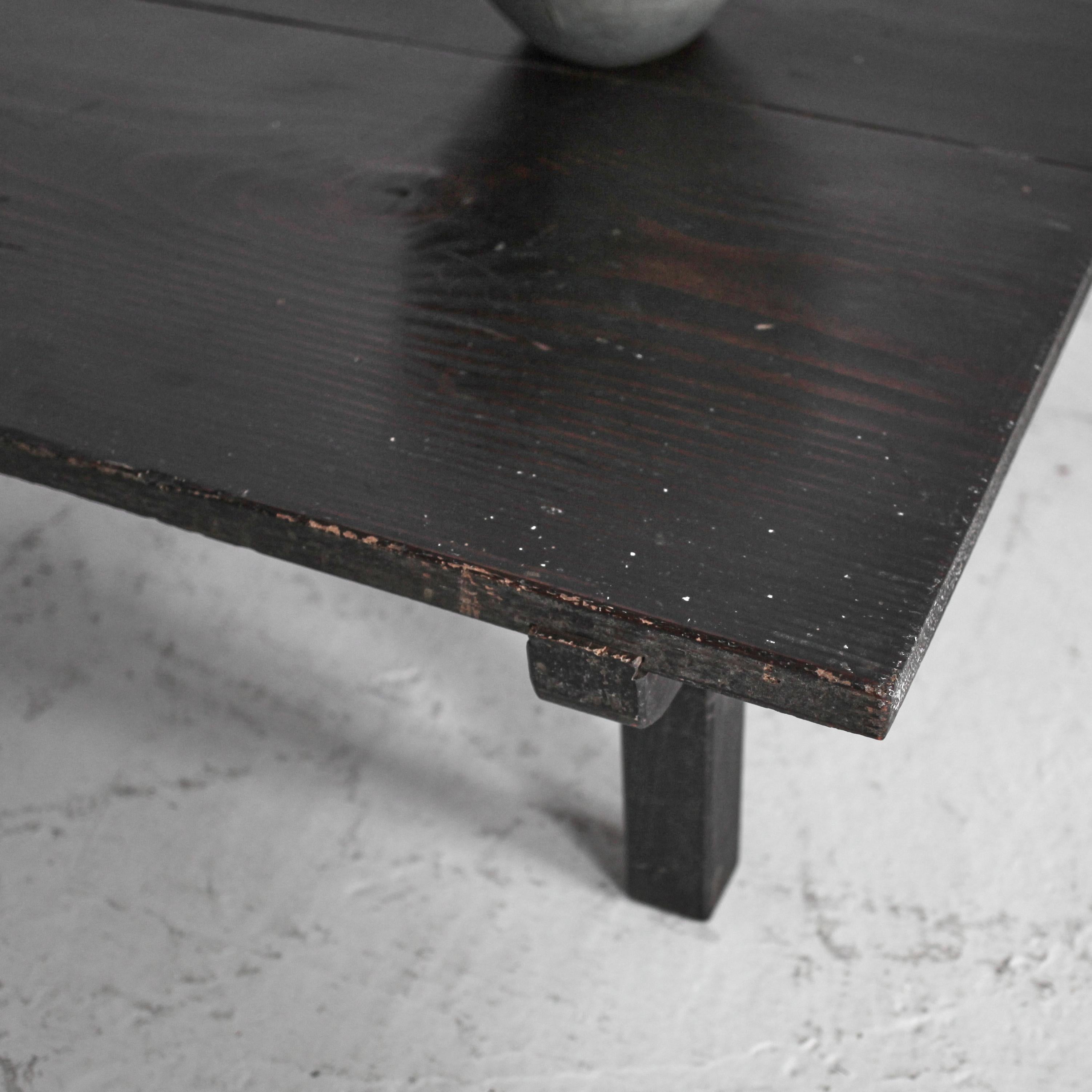 Mesa de té/café japonesa rústica Wabi Sabi de la época Meiji en venta 2