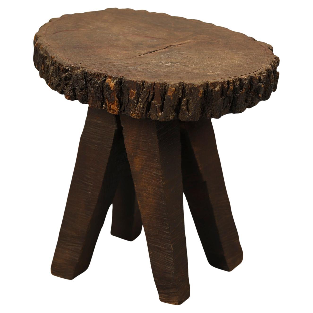 Primitive Wabi Sabi Pine Farmhouse Side Table