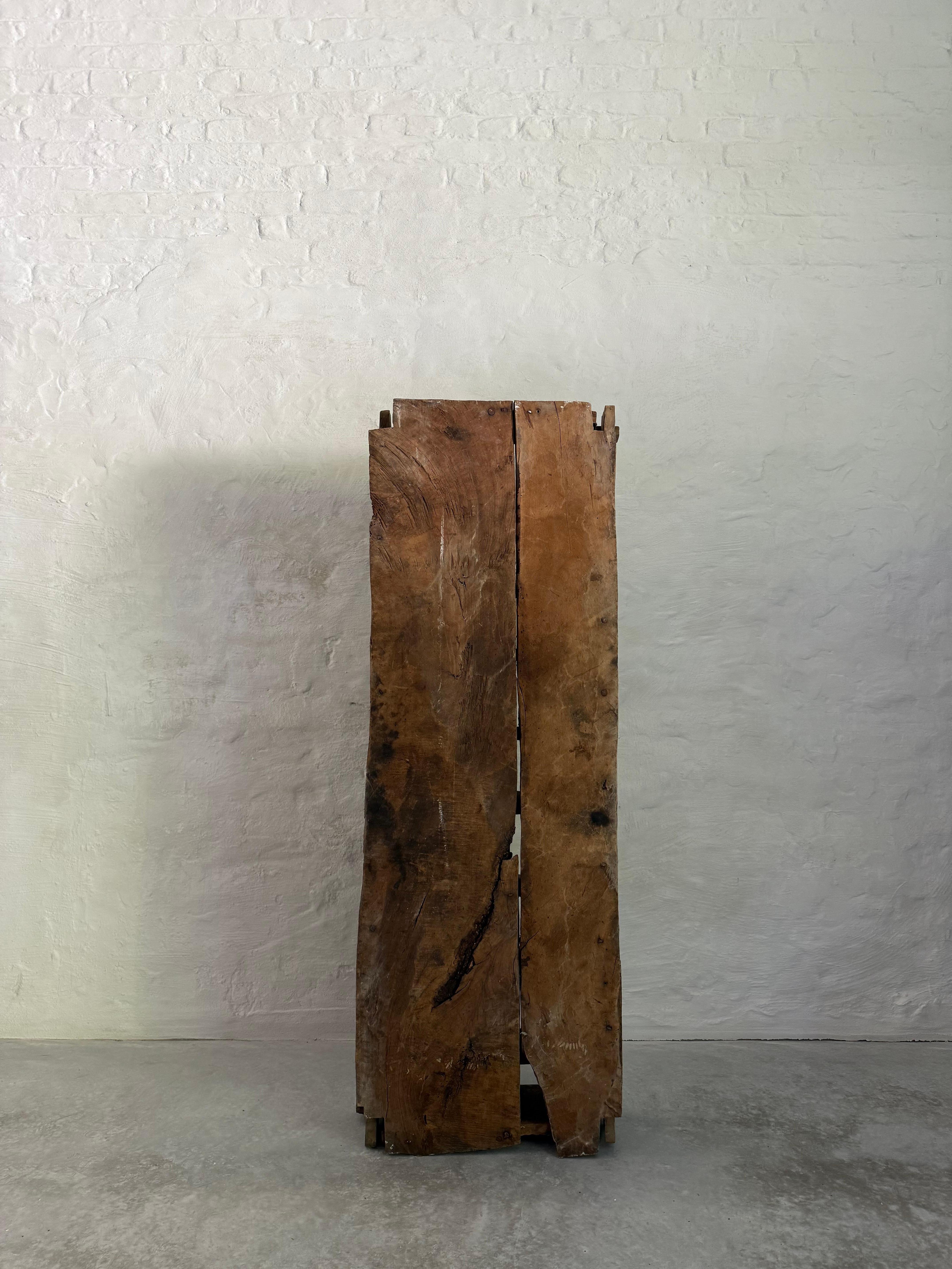 Pine Primitive Wabi Sabi Shelving Cabinet from the Pyrenees For Sale