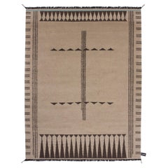Primitive Weave 1 in Dark Undyed, Handmade rug by Chiara Andreatti for cc-tapis