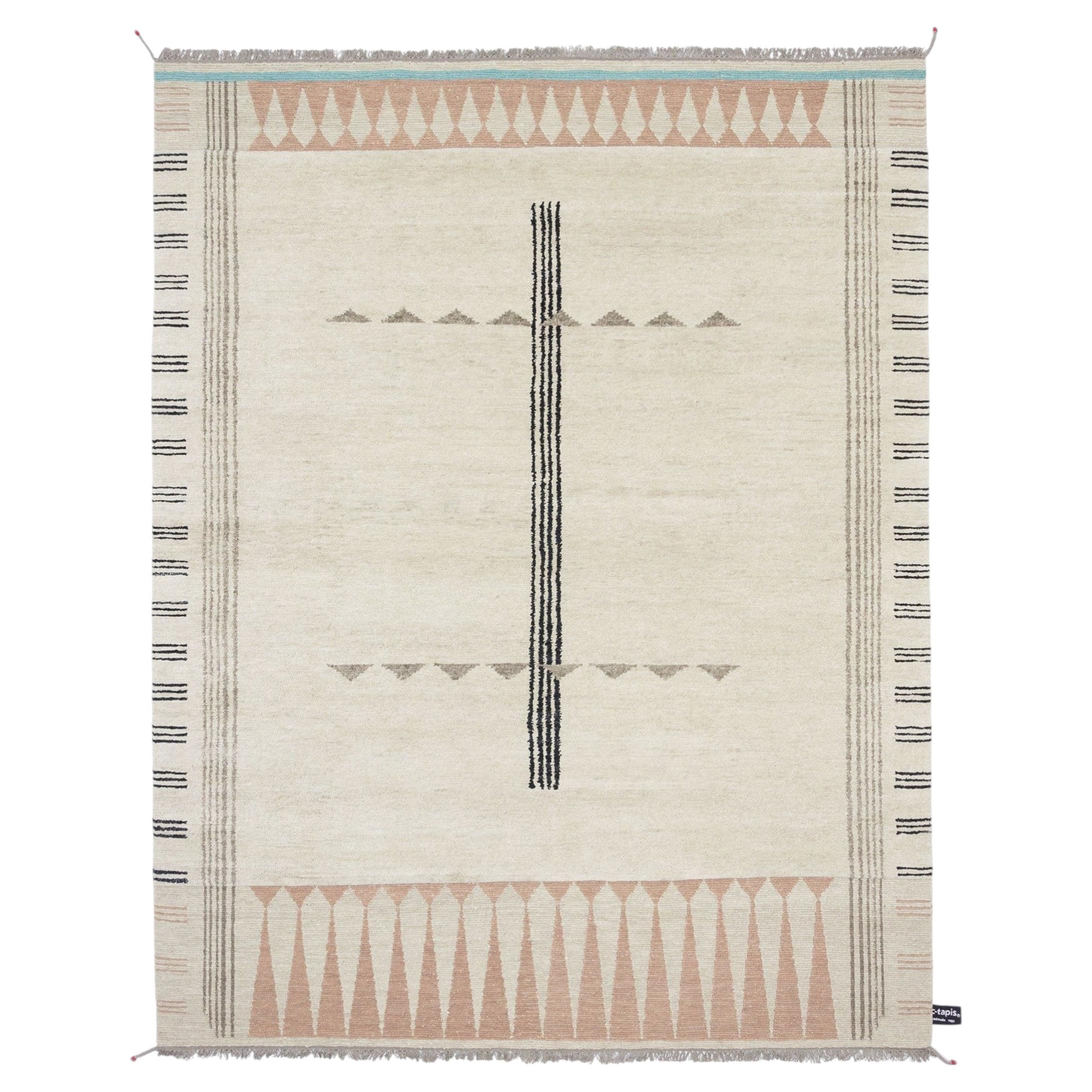 Primitive Weave 1 in Cipria, Handmade rug by Chiara Andreatti for cc-tapis