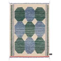 Primitive Weave C Blue/Green #1182 rug Designed by Chiara Andreatti for cc-tapis