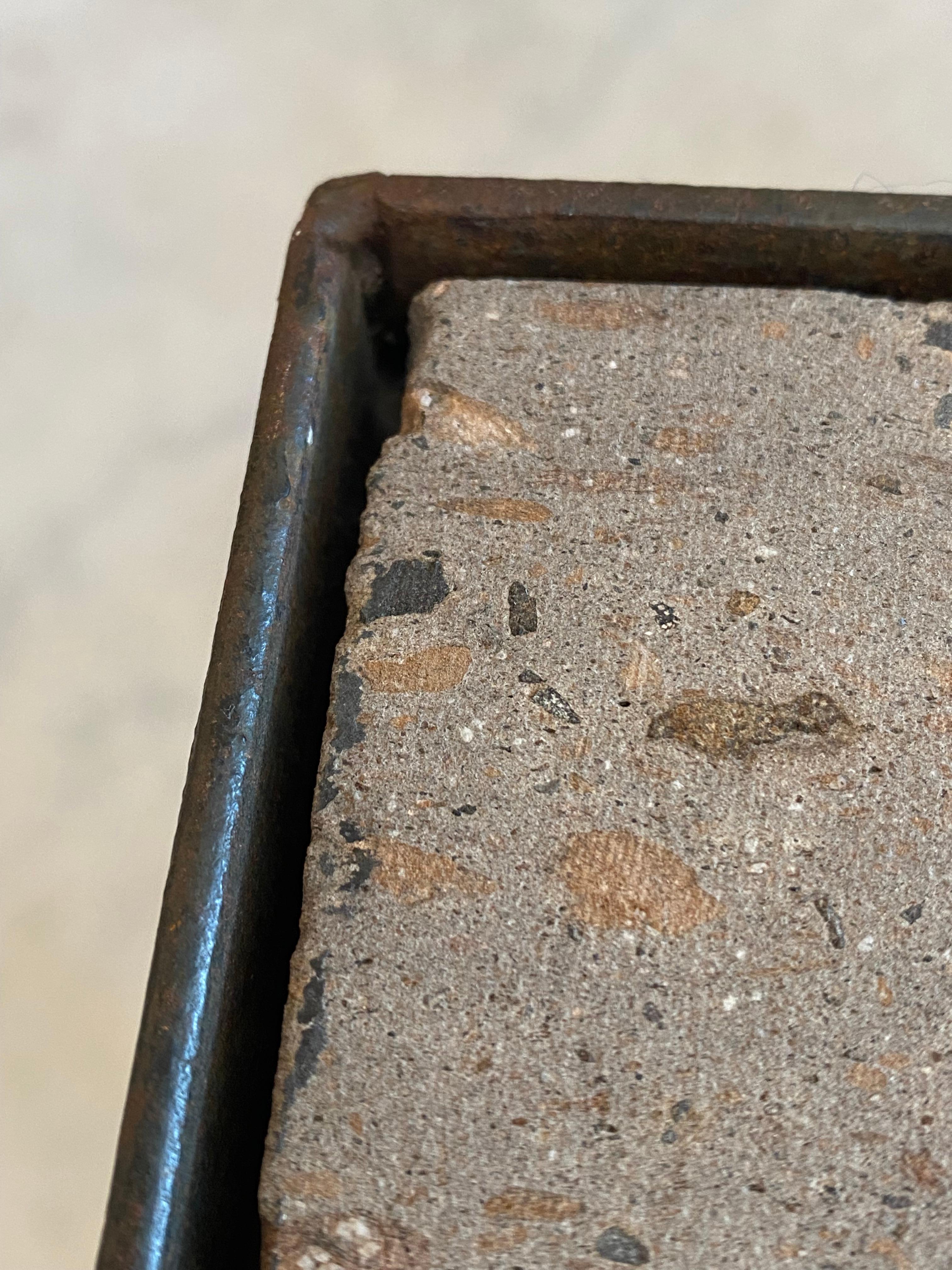 Primitive Welded Steel Pedestal With Concrete en vente 9