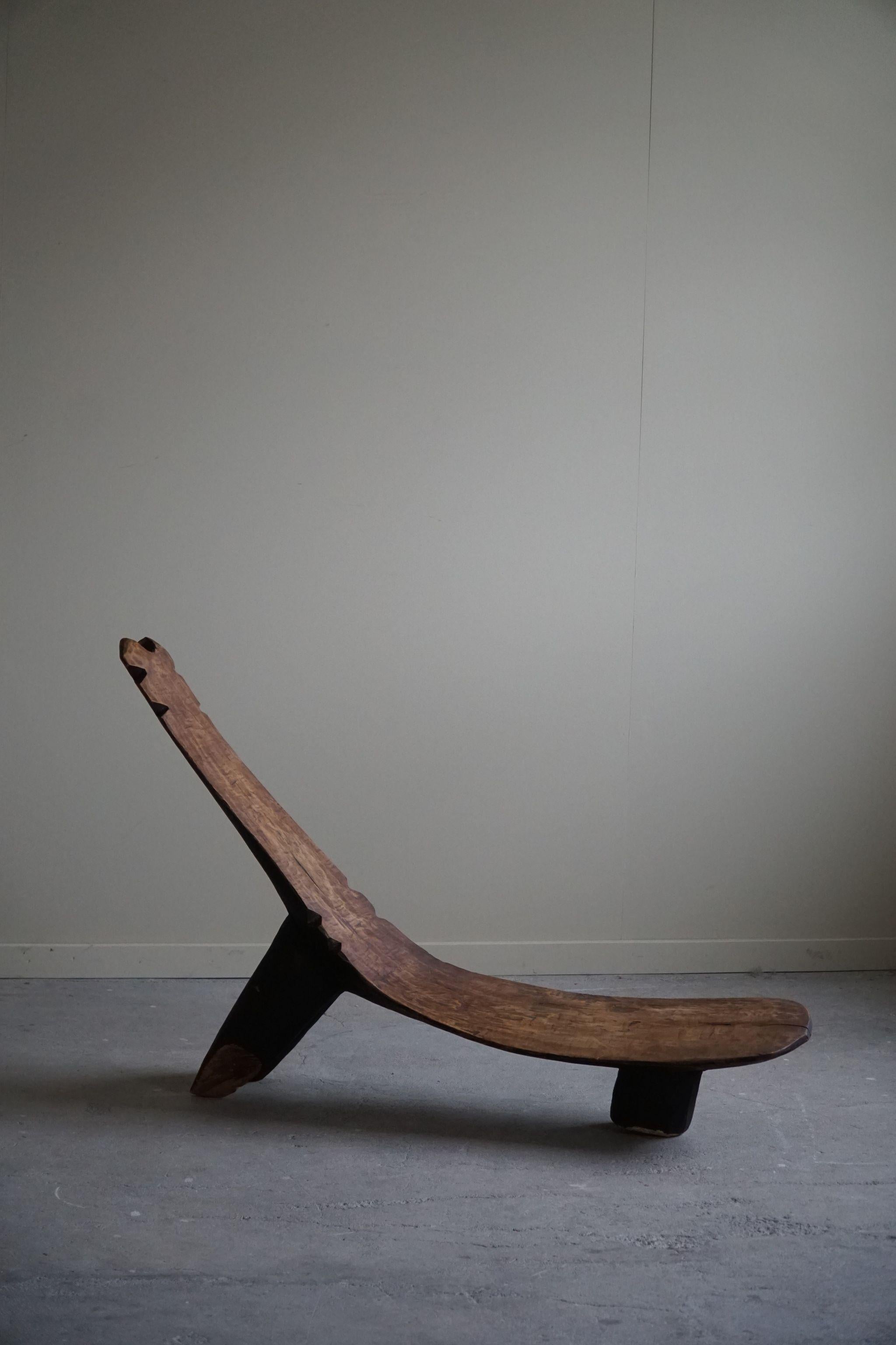 Primitive West African Tribal Lobi Chair, Burkina Faso, Wabi Sabi, 1940s In Good Condition For Sale In Odense, DK