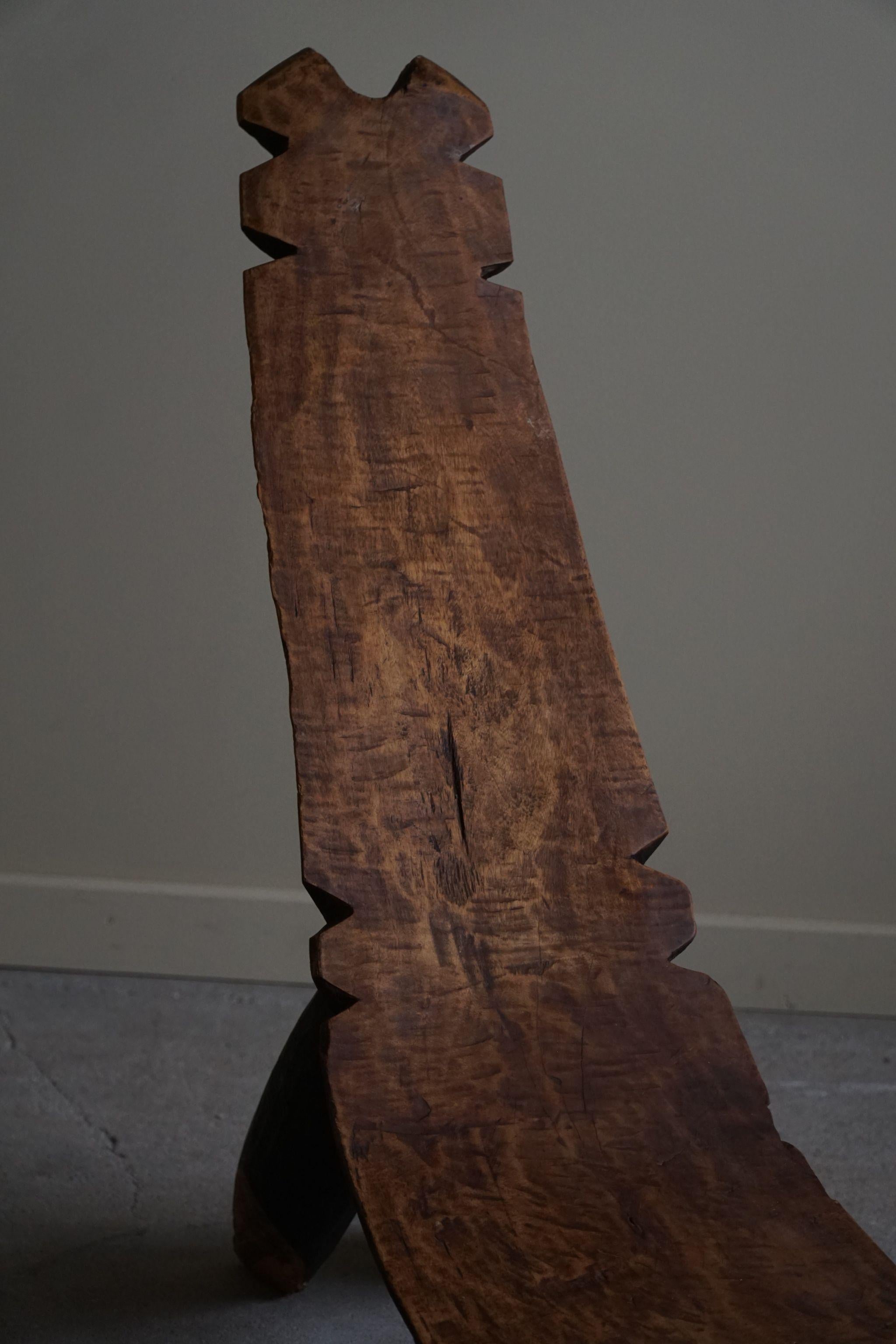 Wood Primitive West African Tribal Lobi Chair, Burkina Faso, Wabi Sabi, 1940s For Sale