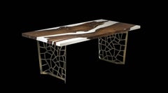 Primitive White 200 Epoxy Resin Dining Table