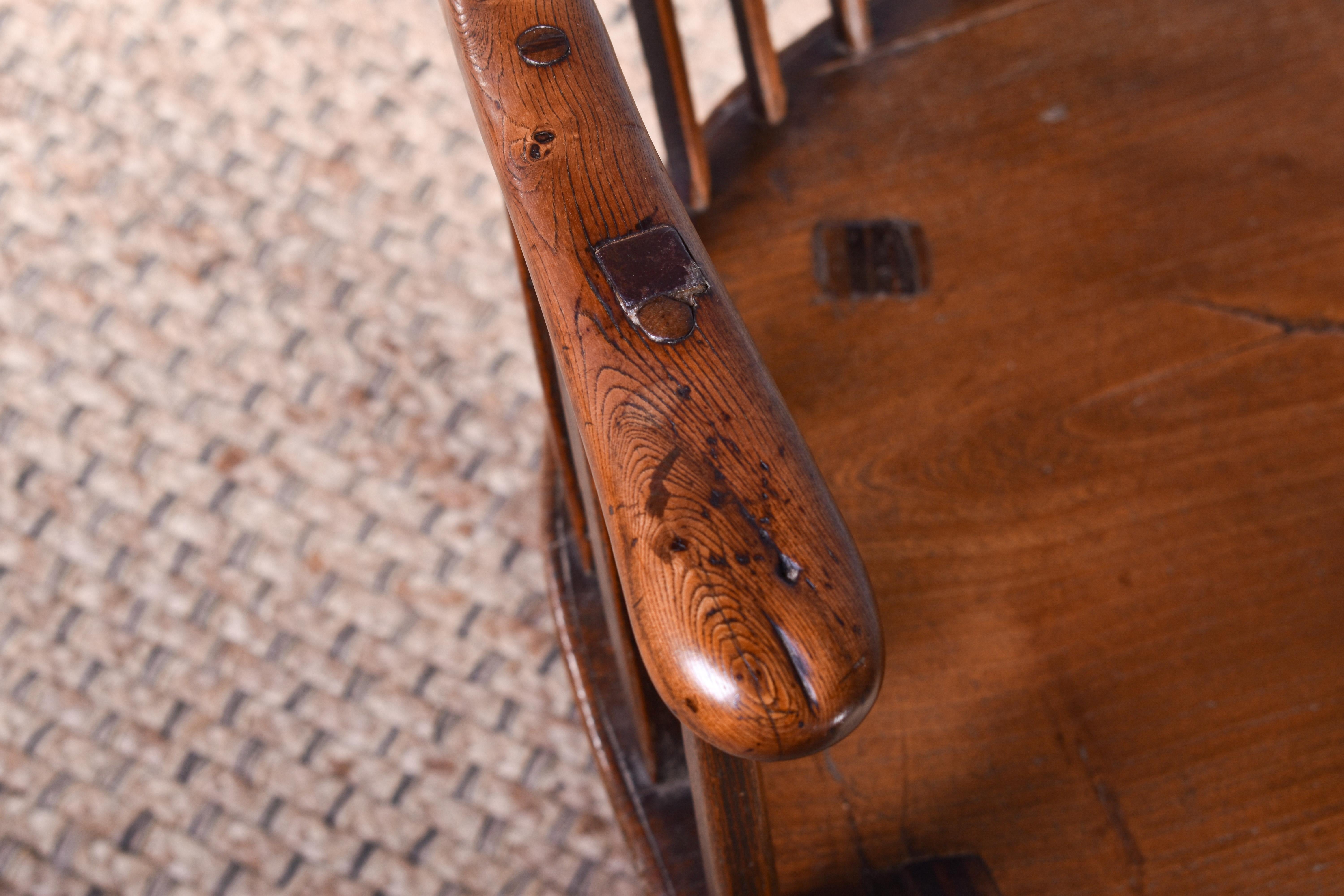 Primitive Windsor Armchair For Sale 4