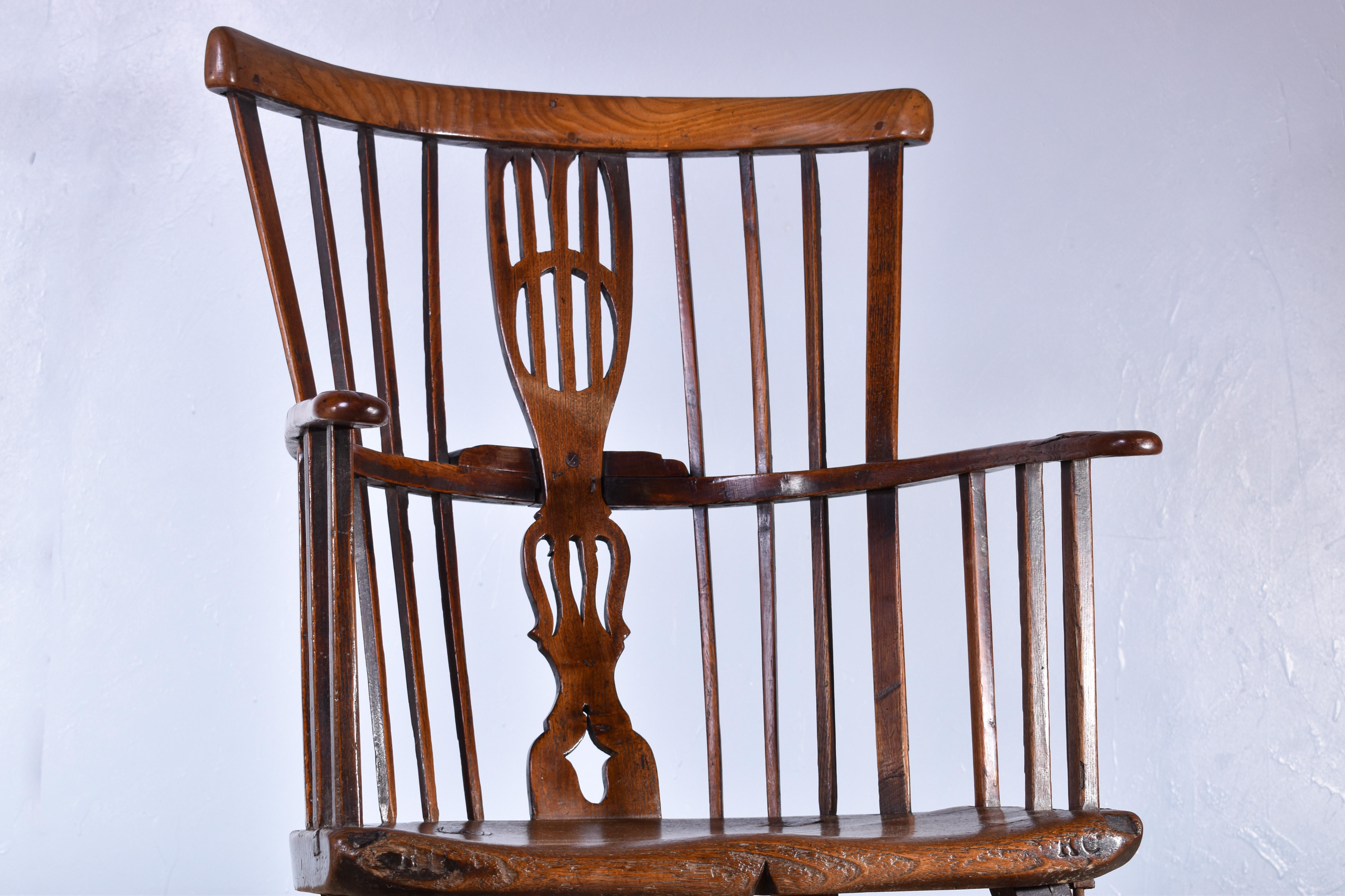 Primitive Windsor Armchair For Sale 1