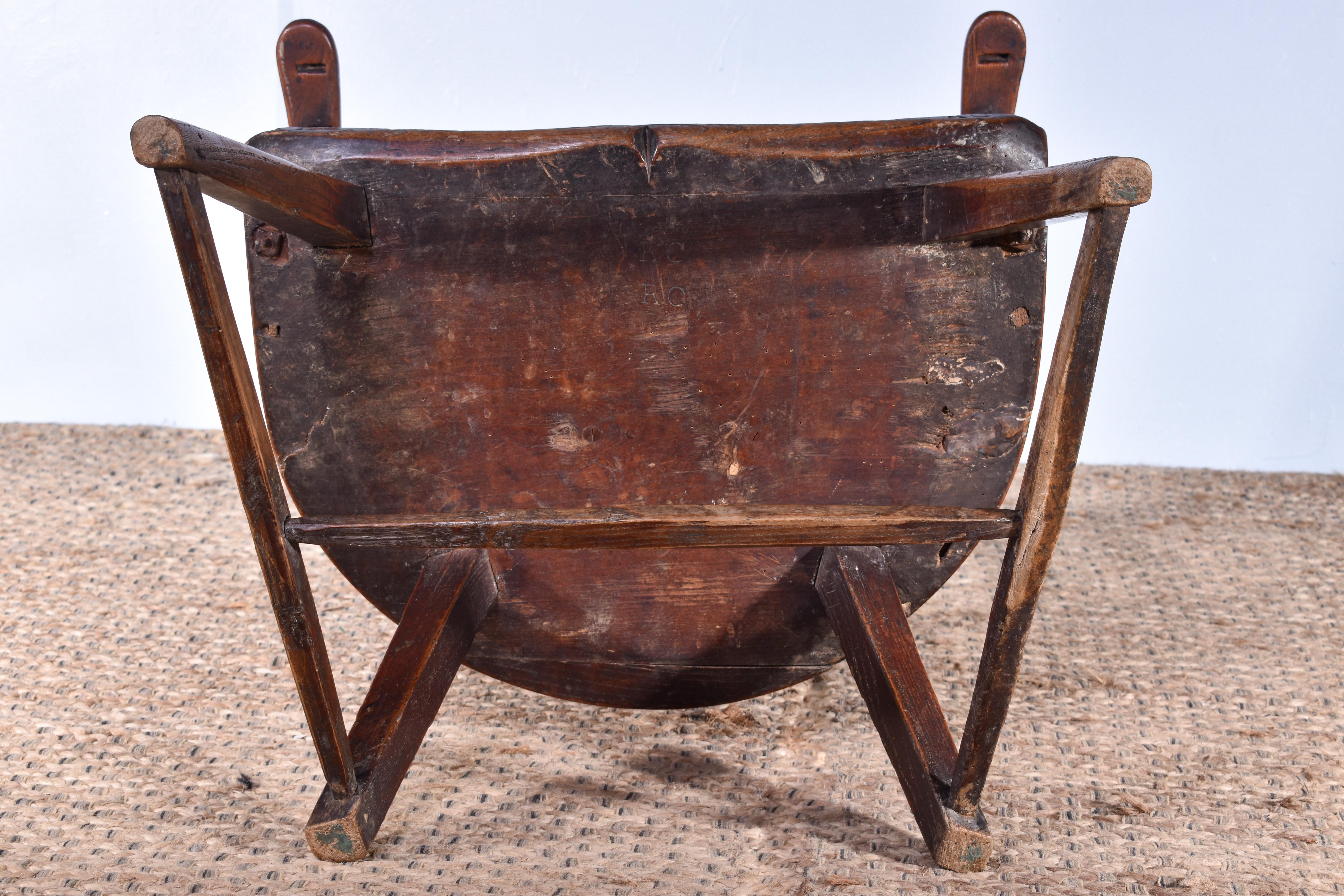 Primitive Windsor Armchair For Sale 2