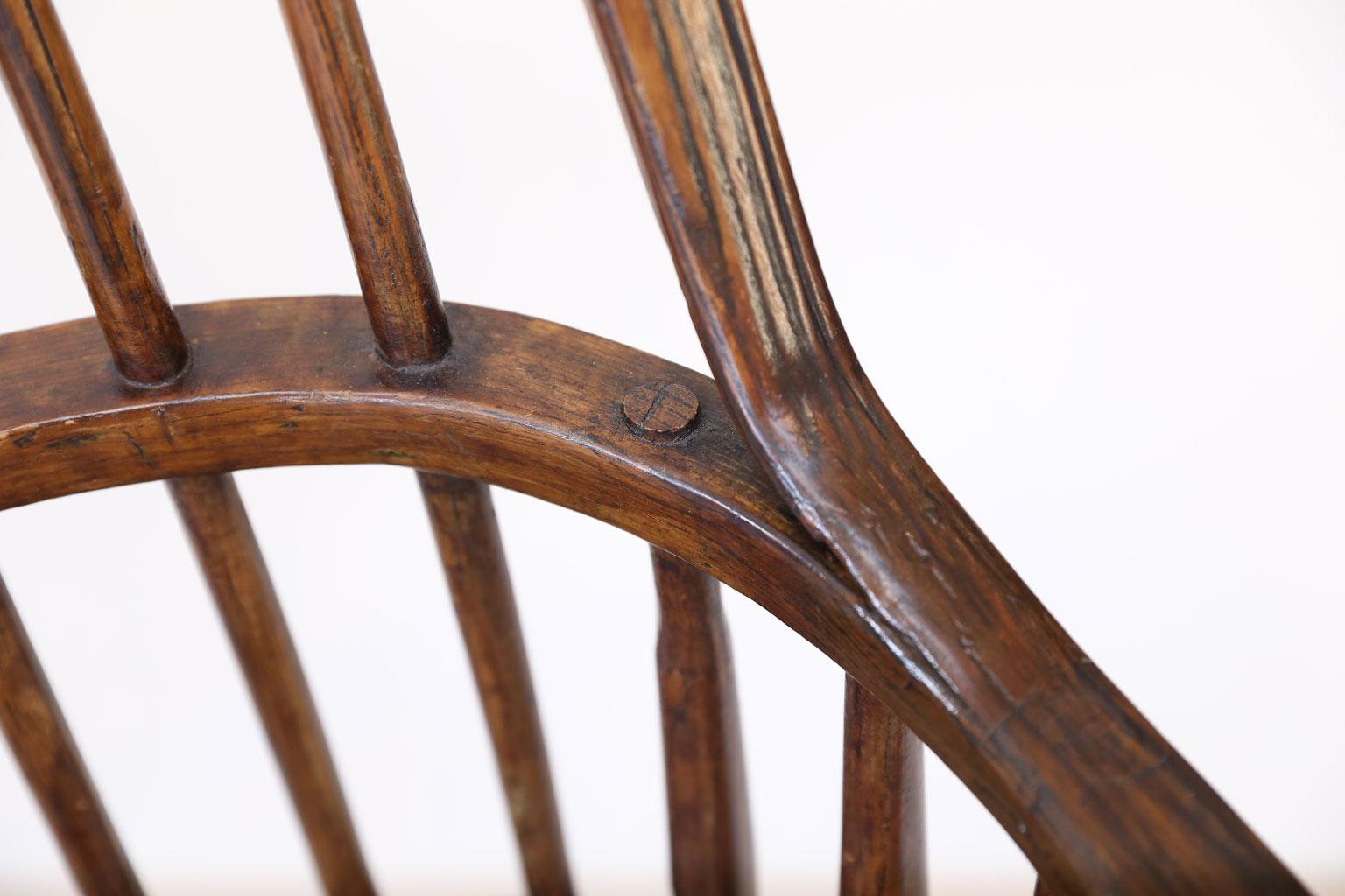 Hand-Carved Primitive Windsor Chair