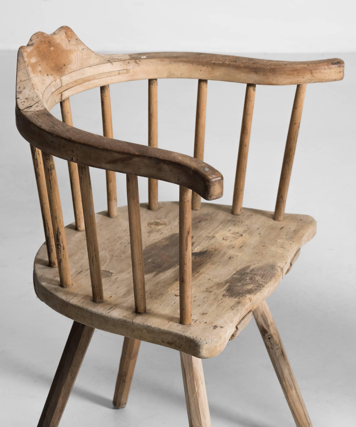 French Primitive Windsor Chair, circa 1880