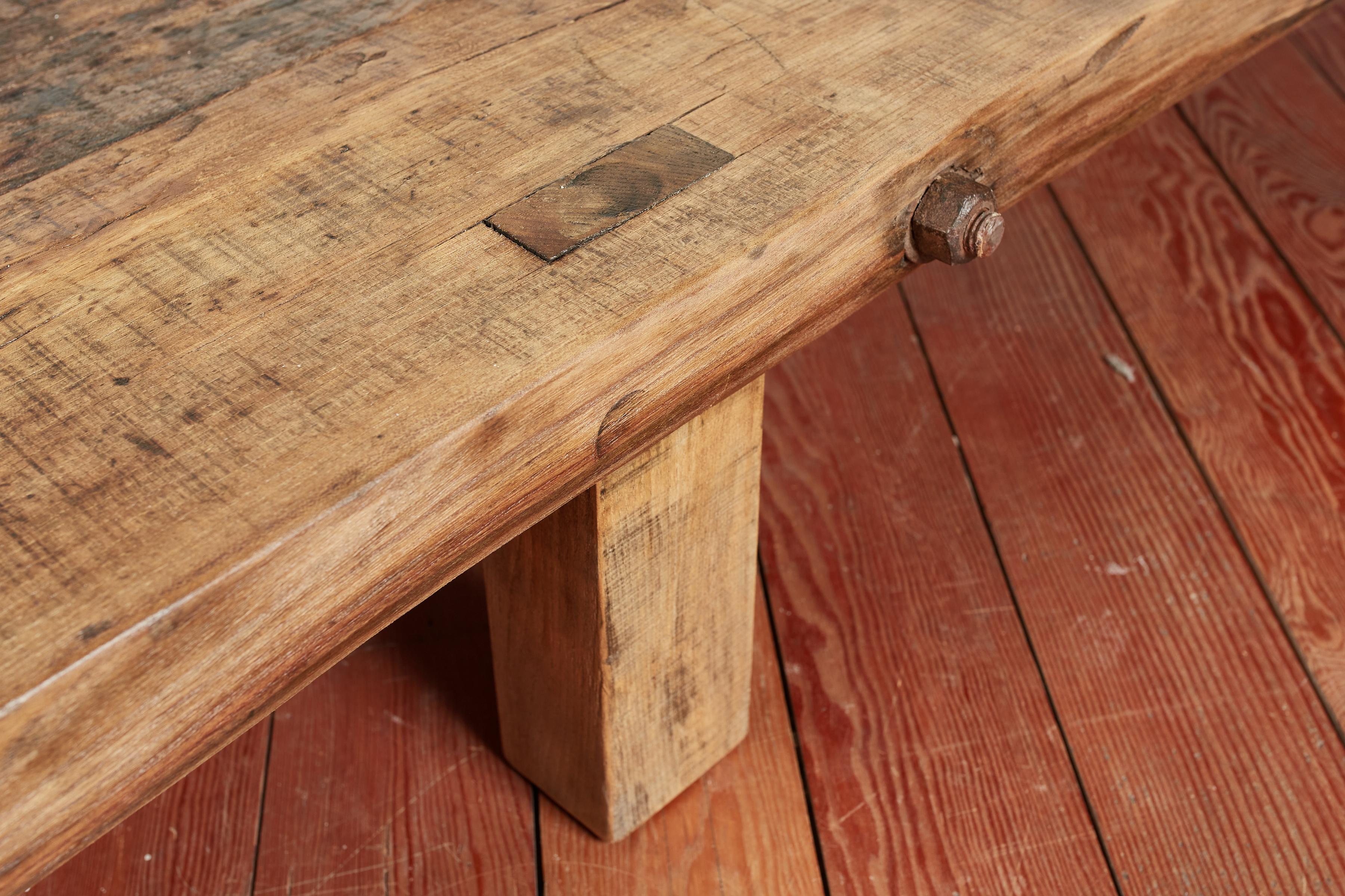Banc en bois primitif en vente 6