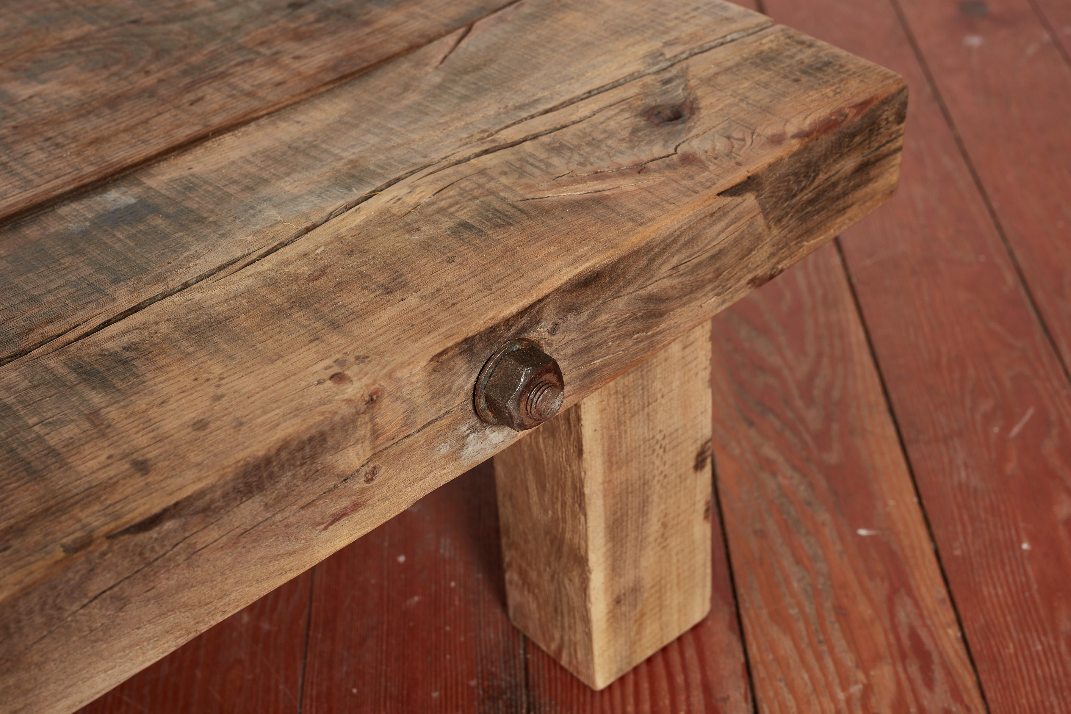Banc en bois primitif en vente 8