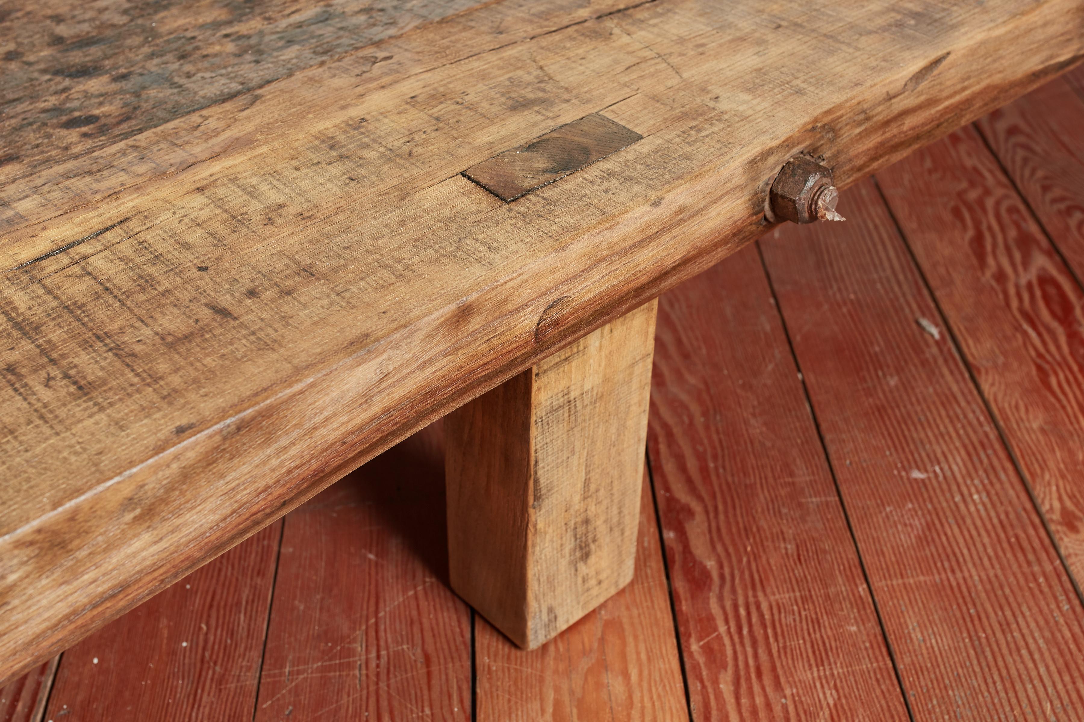 Banc en bois primitif en vente 2