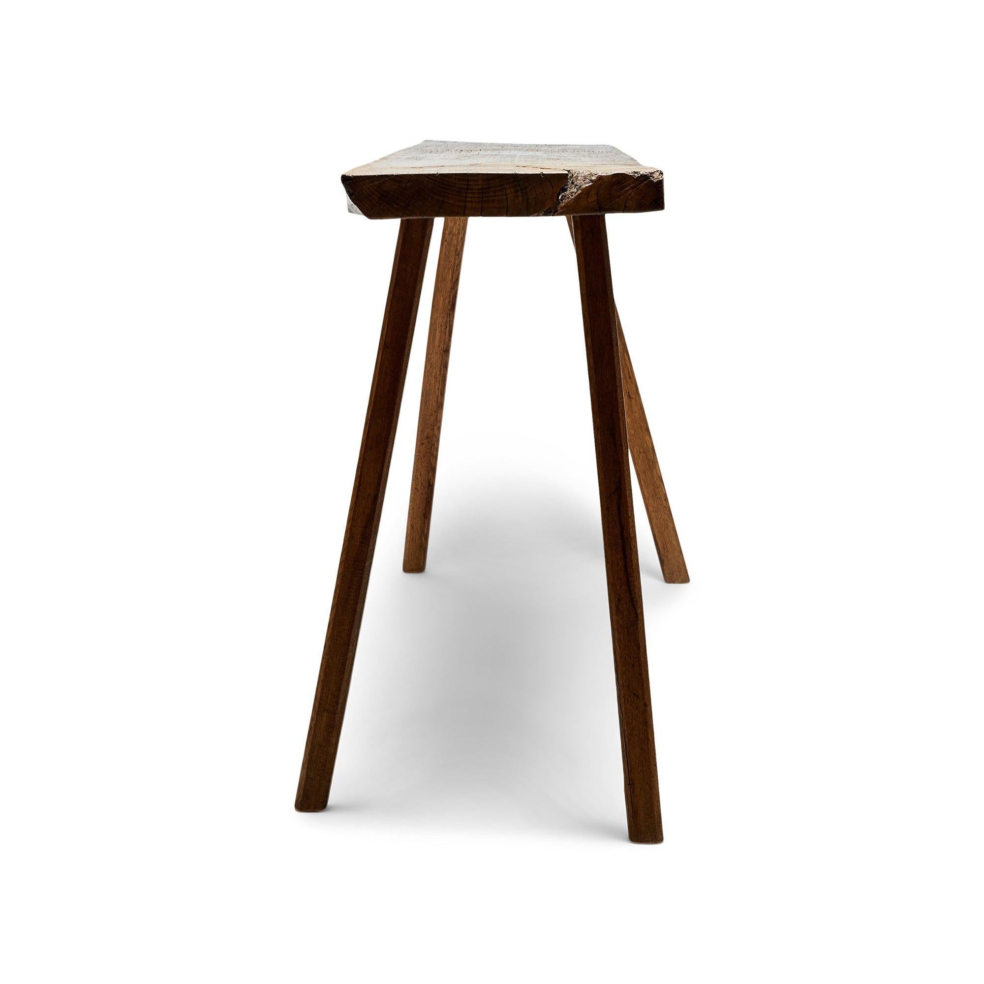 American Primitive Wood Console from USA For Sale