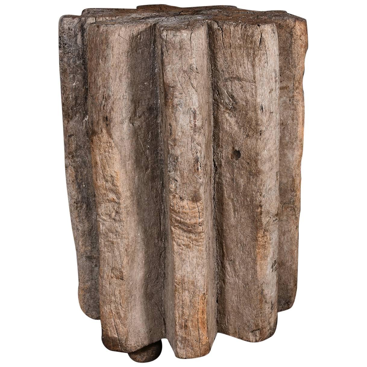 Primitive Wood Pedestal For Sale