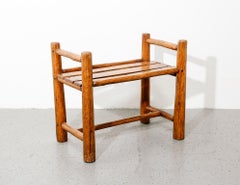 Primitive Wood Slat Stool