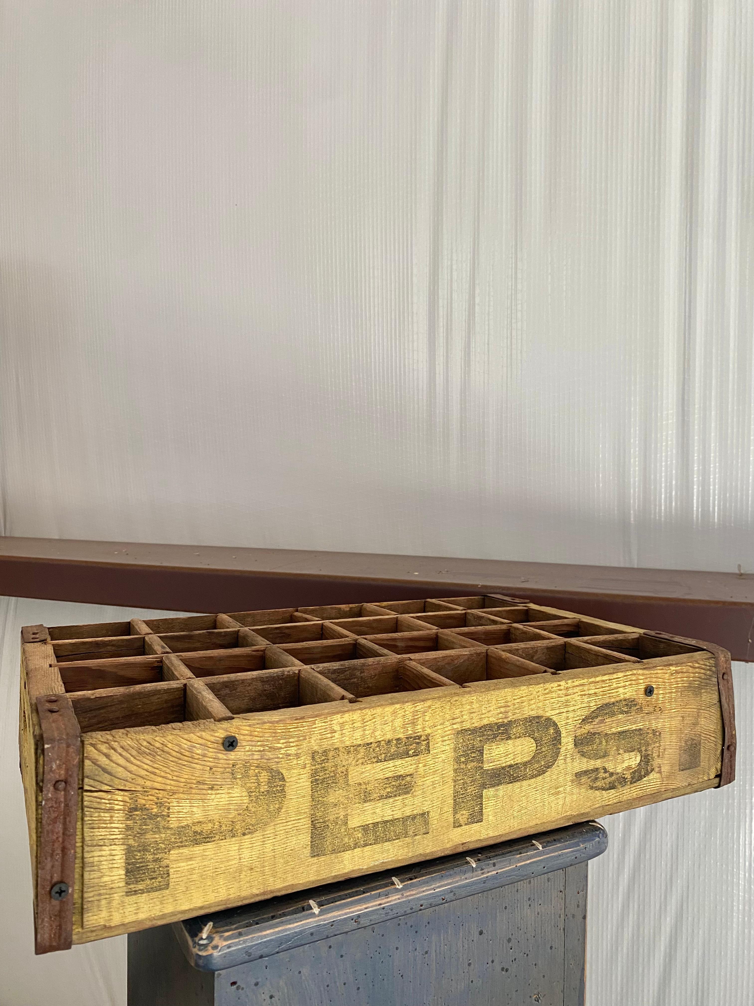 Primitive Wood Soda Crates, Set of 2 For Sale 9